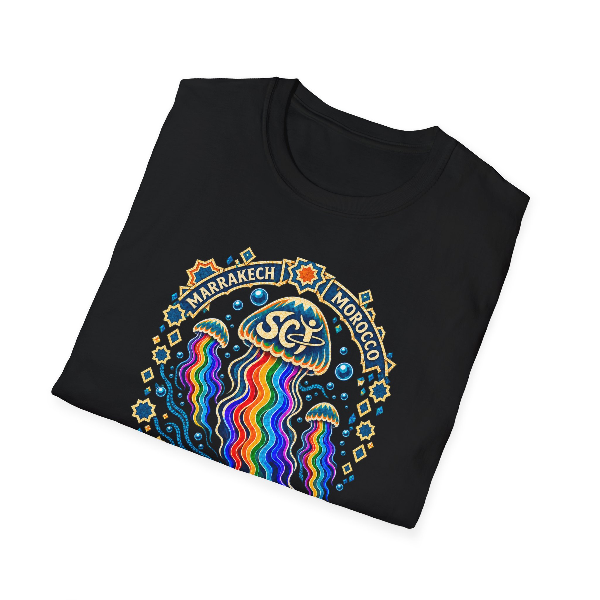 Marrakech Morocco Desert Vibes T-Shirt — Rainbow Dunes Festival Tee - Image 20