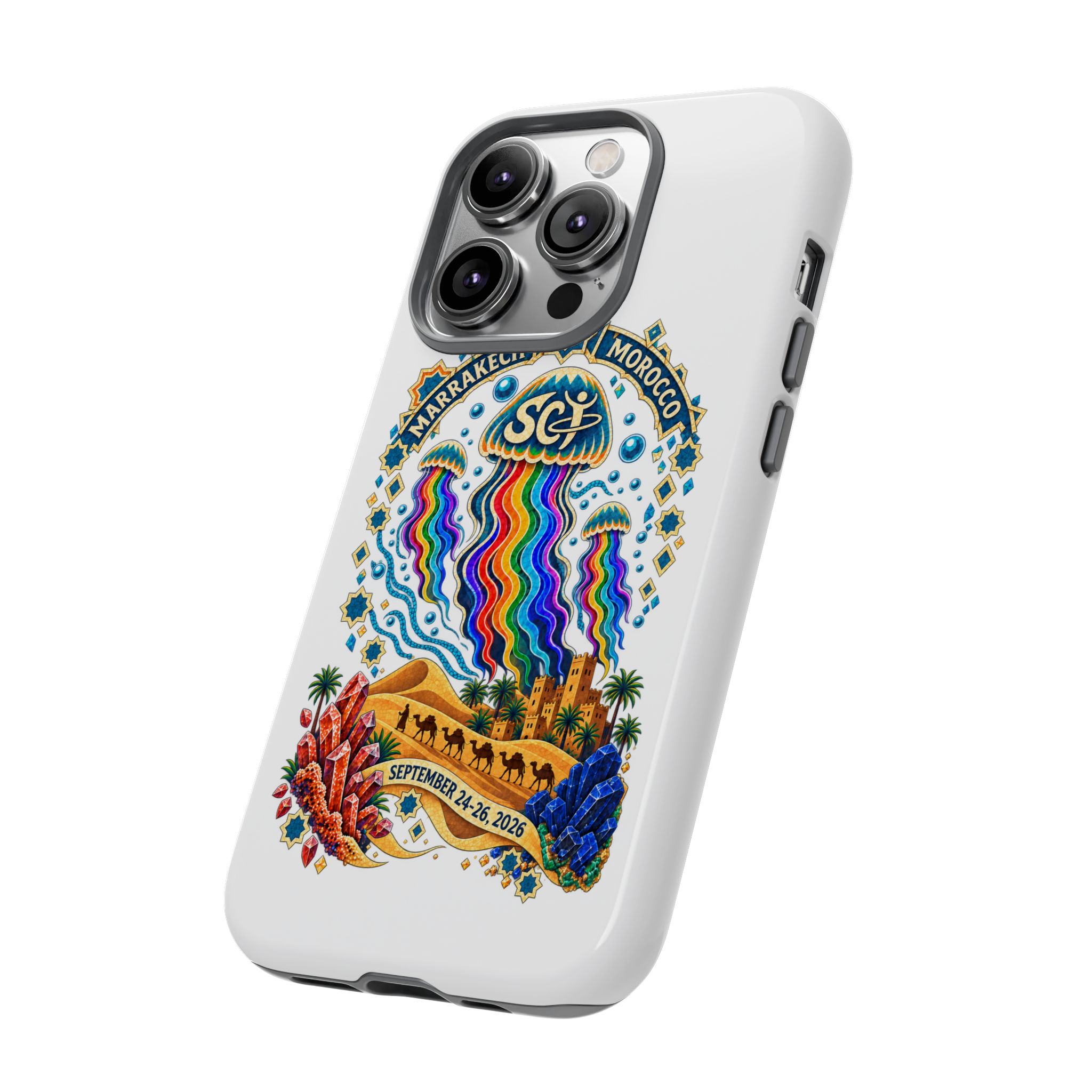 Marrakech Festival Phone Case – 'SGL' Rainbow Jellyfish Design (Sept 24–26, 2022) - Image 6