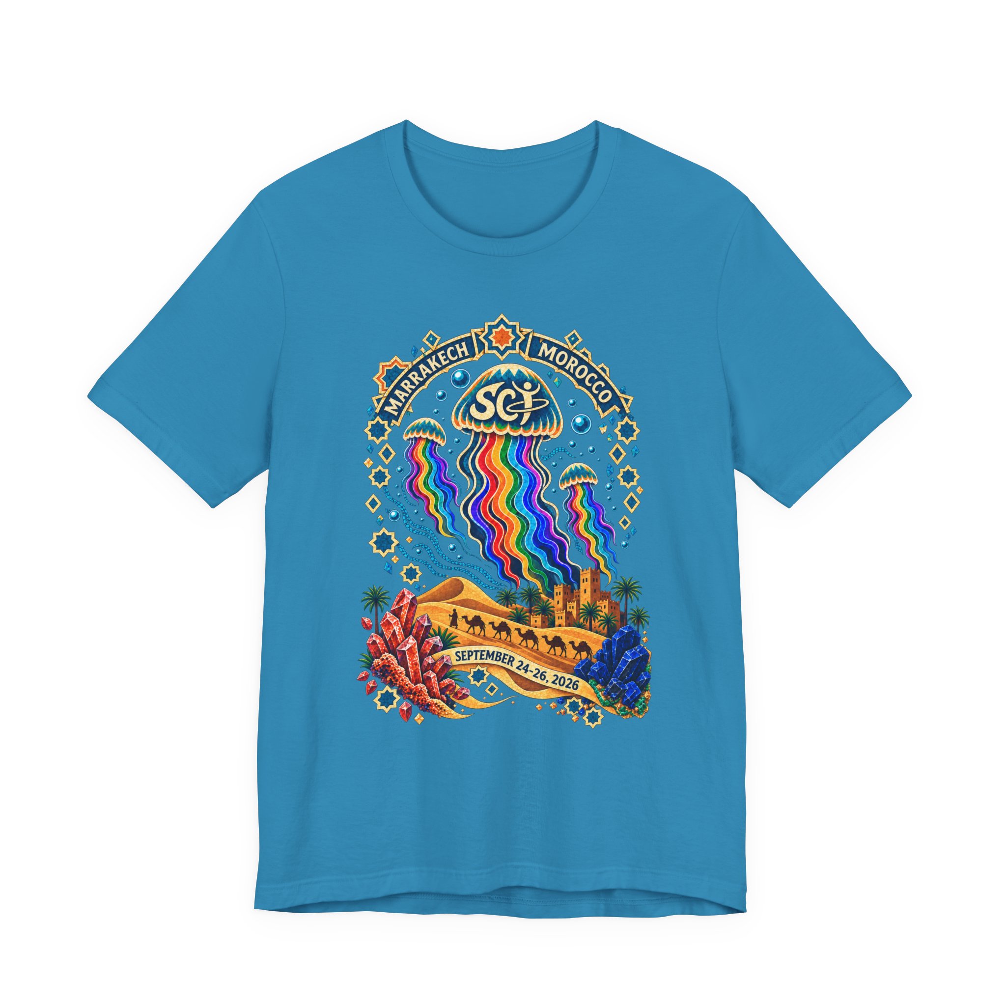 Marrakech Morocco Festival Tee — Rainbow Desert Graphic T-Shirt - Image 25