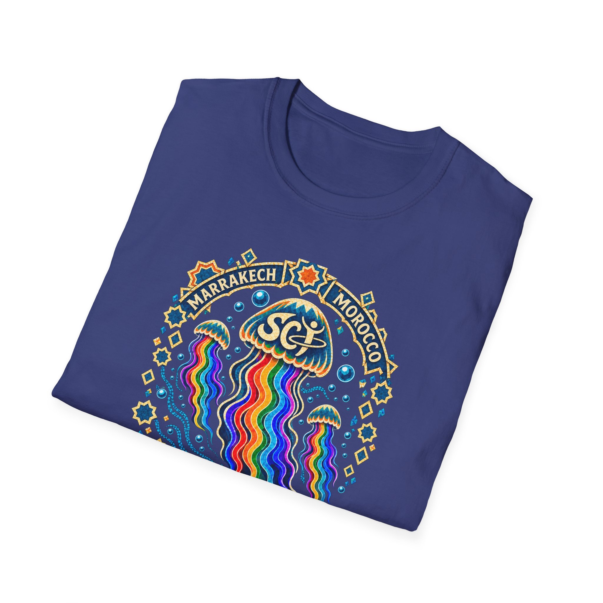 Marrakech Morocco Desert Vibes T-Shirt — Rainbow Dunes Festival Tee - Image 36