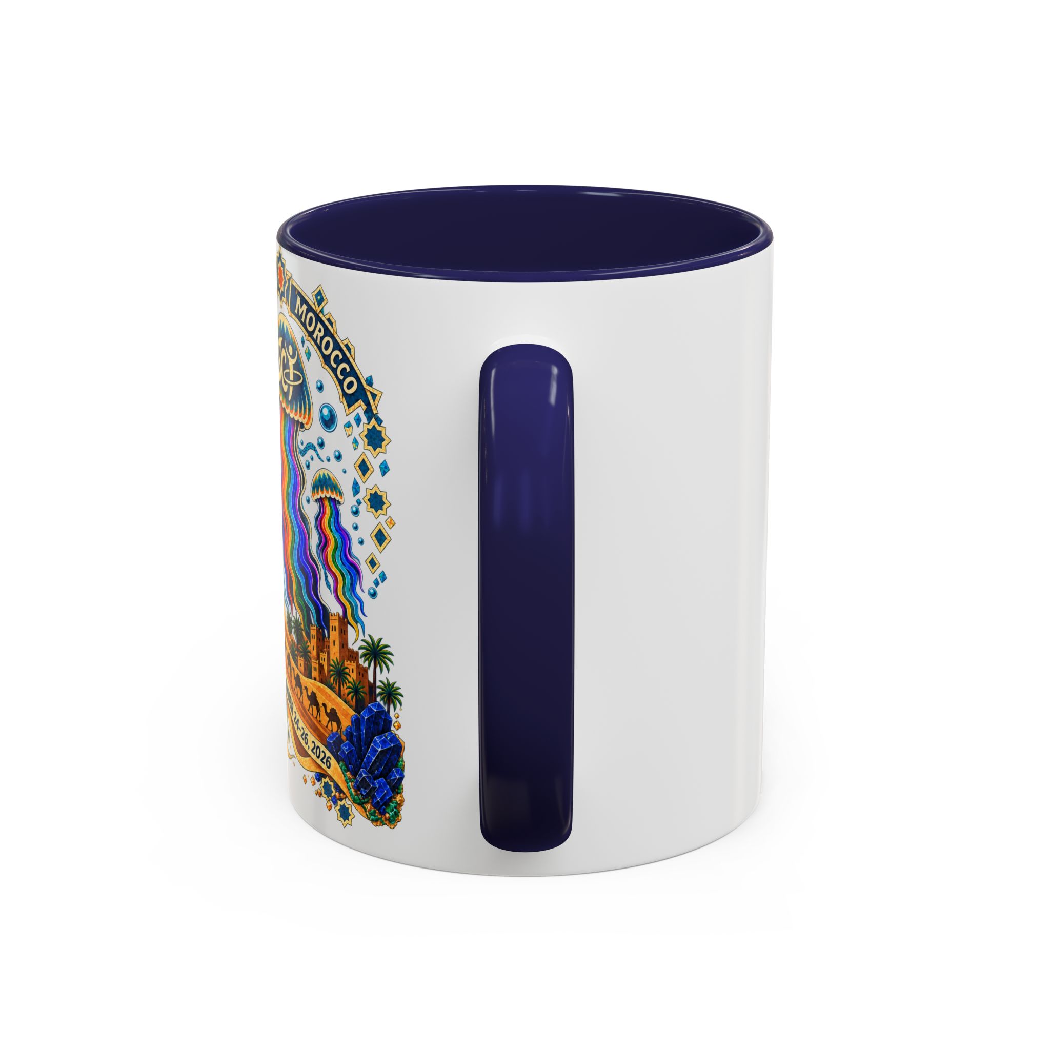 Marrakech Morocco Festival Coffee Mug — 'SC' Rainbow Desert Design (11/15oz) - Image 8
