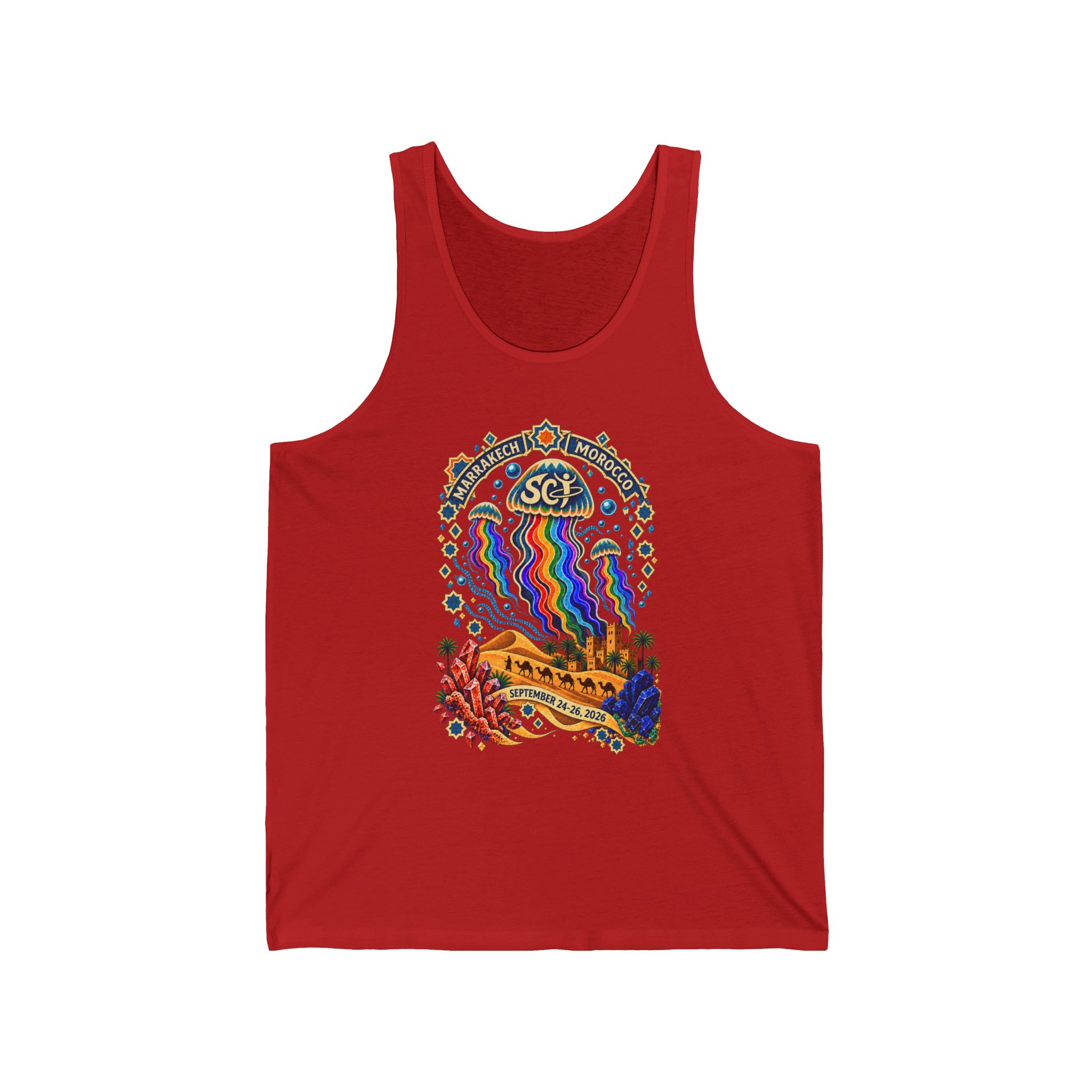 Rainbow jellyfish. Moroccan desert. Women's Tank Top - Image 22