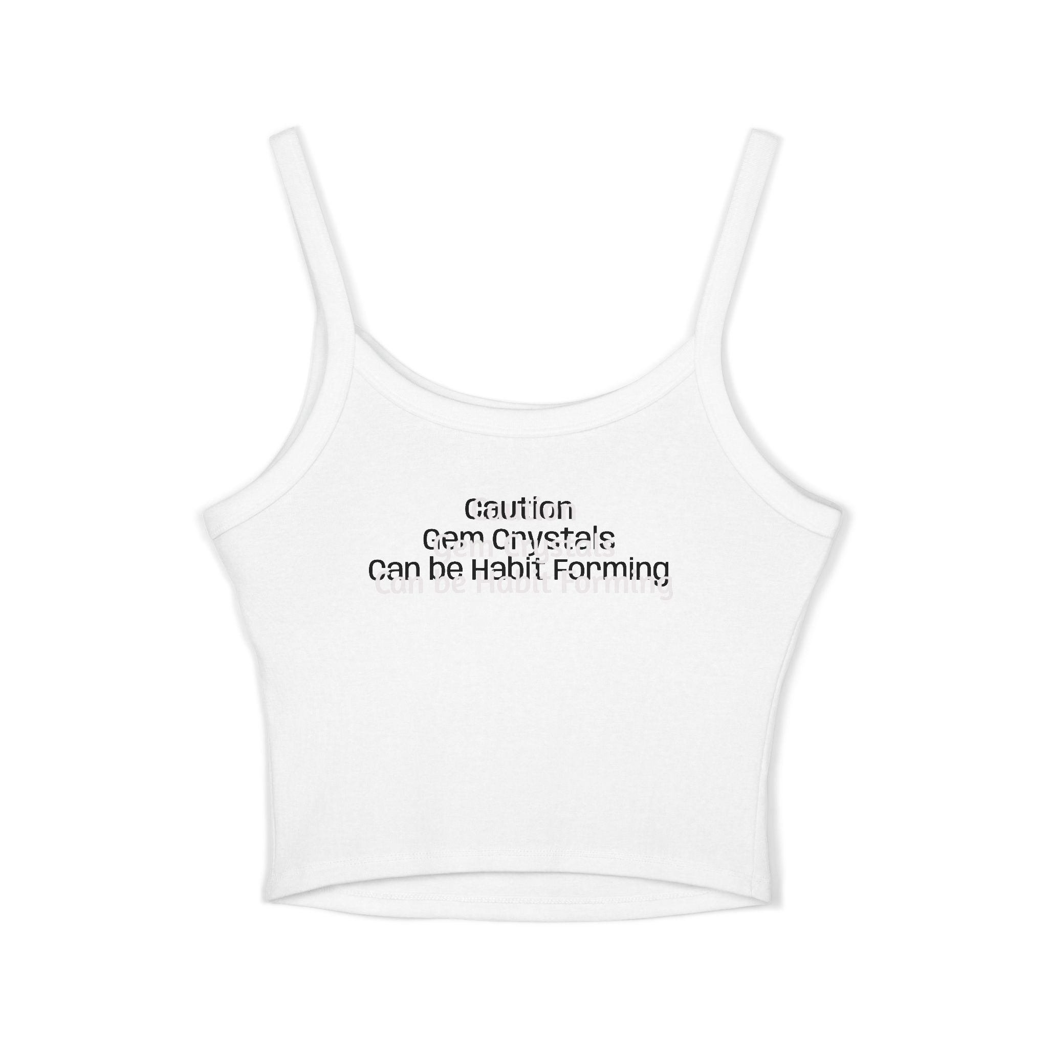 Crystal Cluster Crop Tank Top — Colorful Mineral Art Spaghetti Strap - Image 6