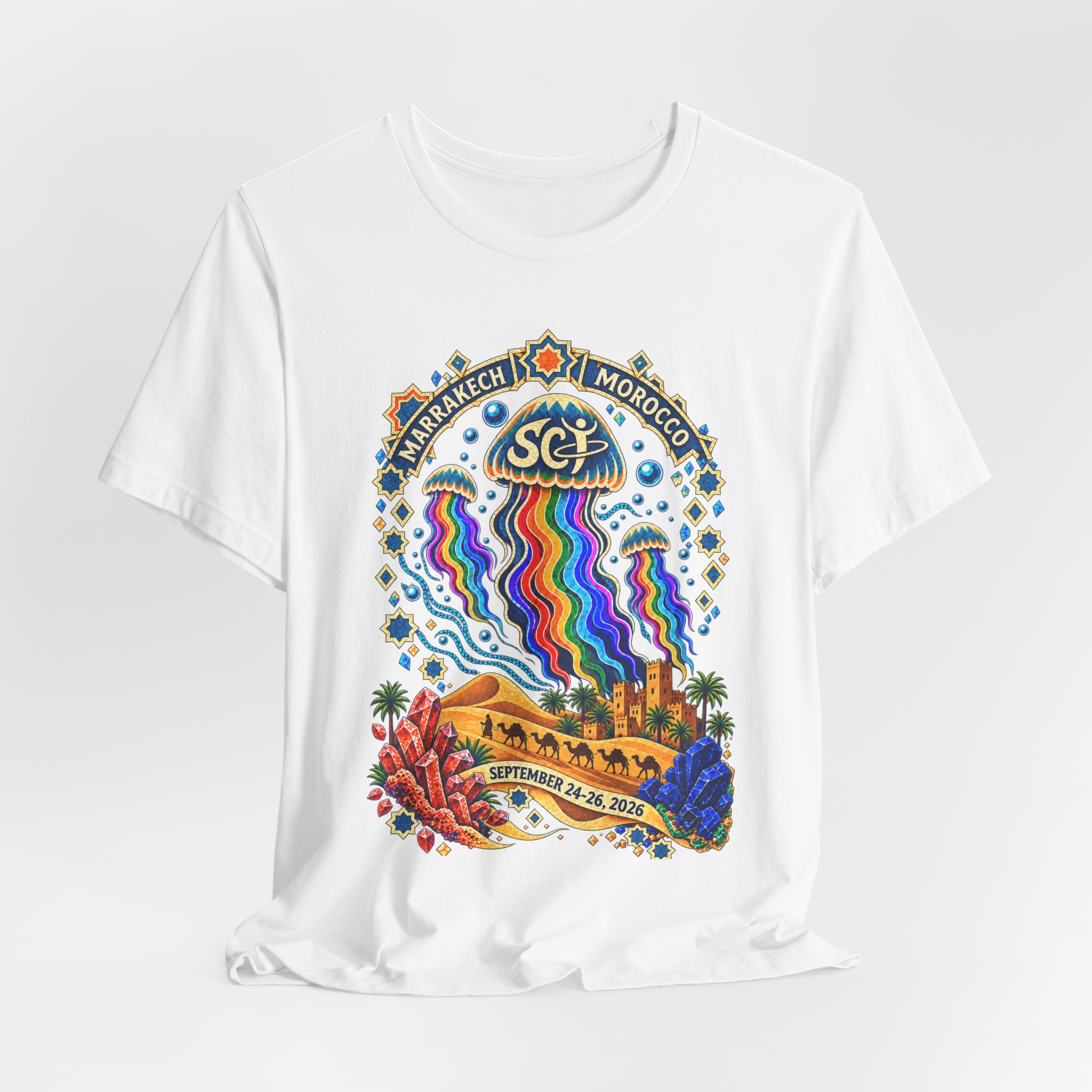 Marrakech Morocco Festival Tee — Rainbow Desert Graphic T-Shirt - Image 8