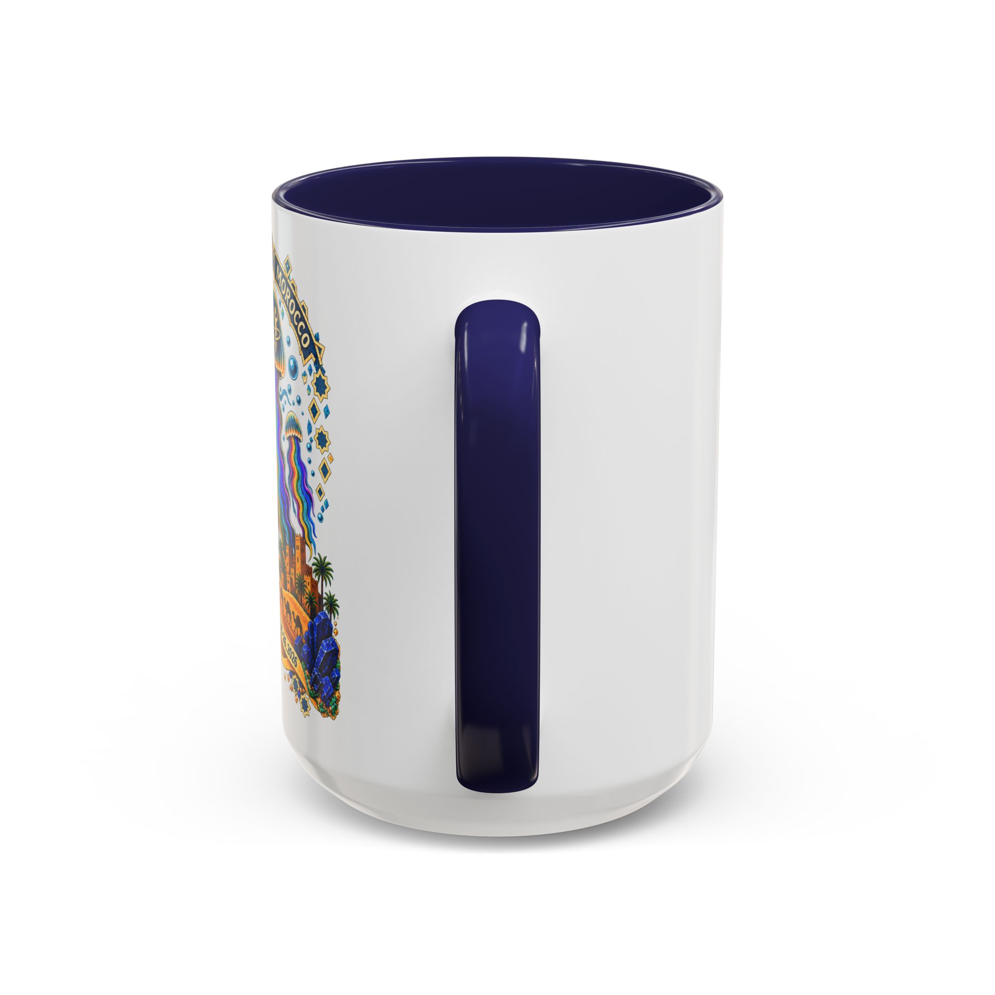 Marrakech Morocco Festival Coffee Mug — 'SC' Rainbow Desert Design (11/15oz) - Image 24