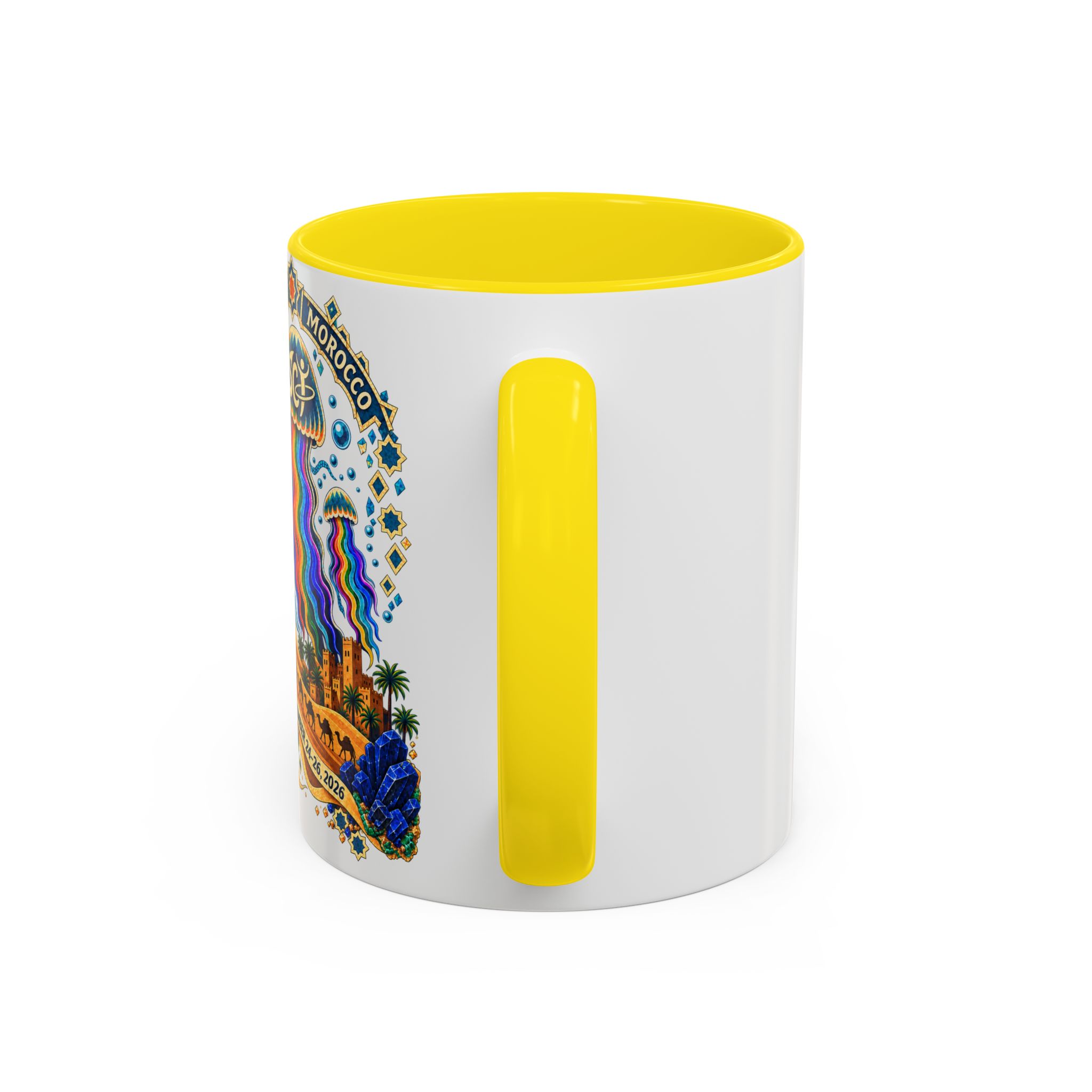 Marrakech Morocco Festival Coffee Mug — 'SC' Rainbow Desert Design (11/15oz) - Image 48