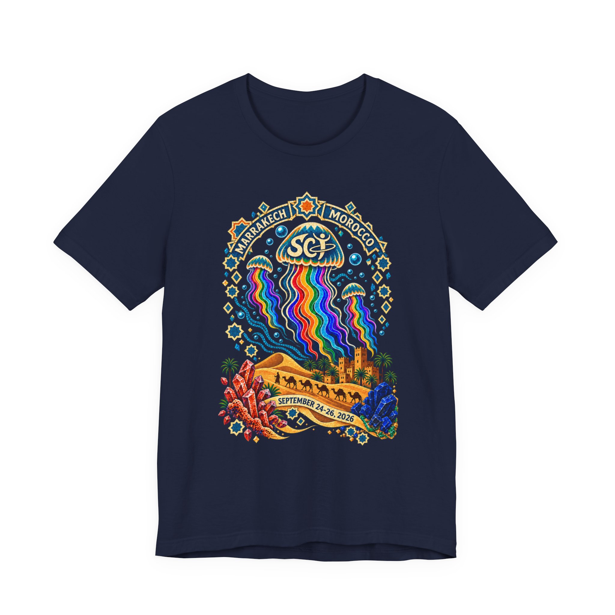 Marrakech Morocco Festival Tee — Rainbow Desert Graphic T-Shirt - Image 5