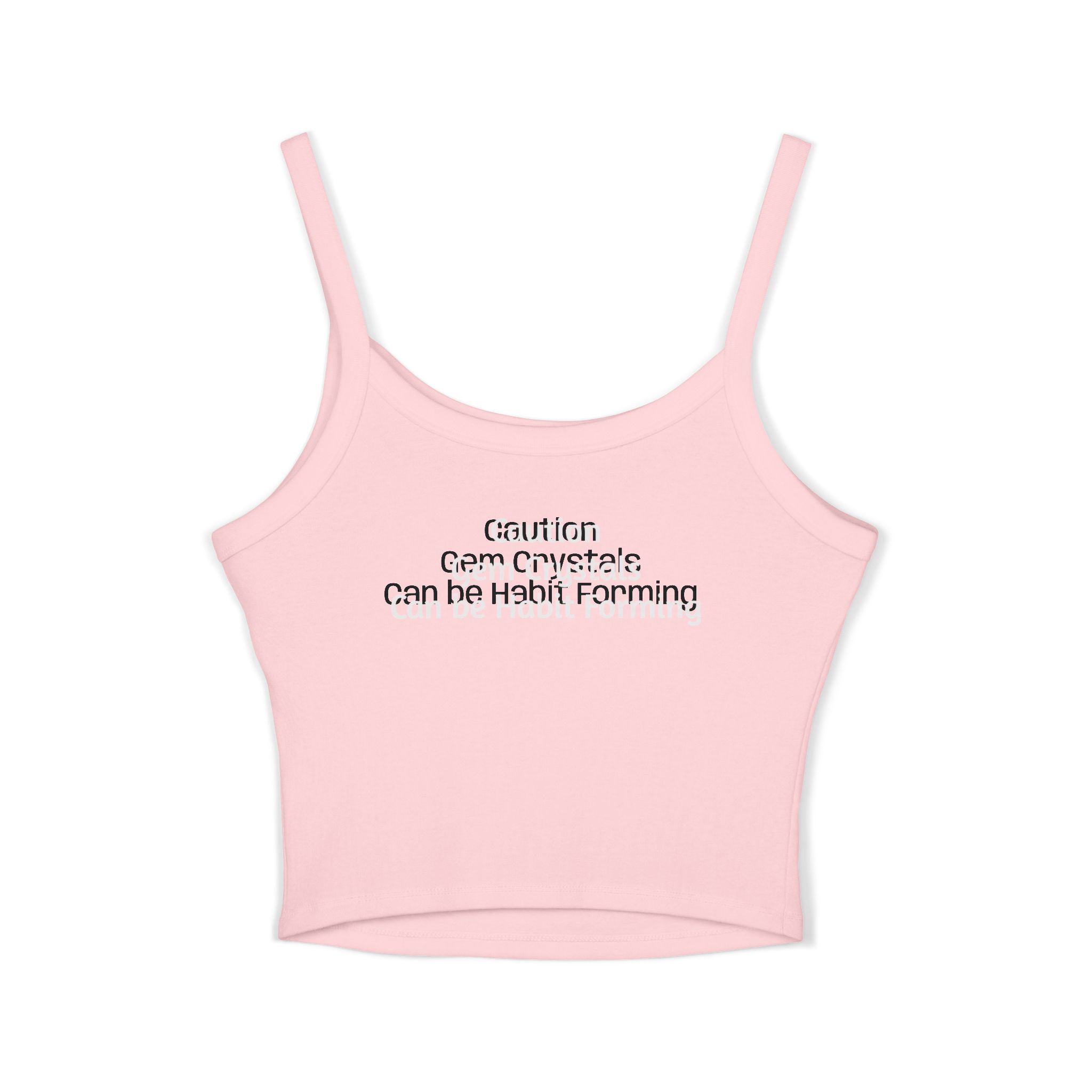 Crystal Cluster Crop Tank Top — Colorful Mineral Art Spaghetti Strap - Image 18