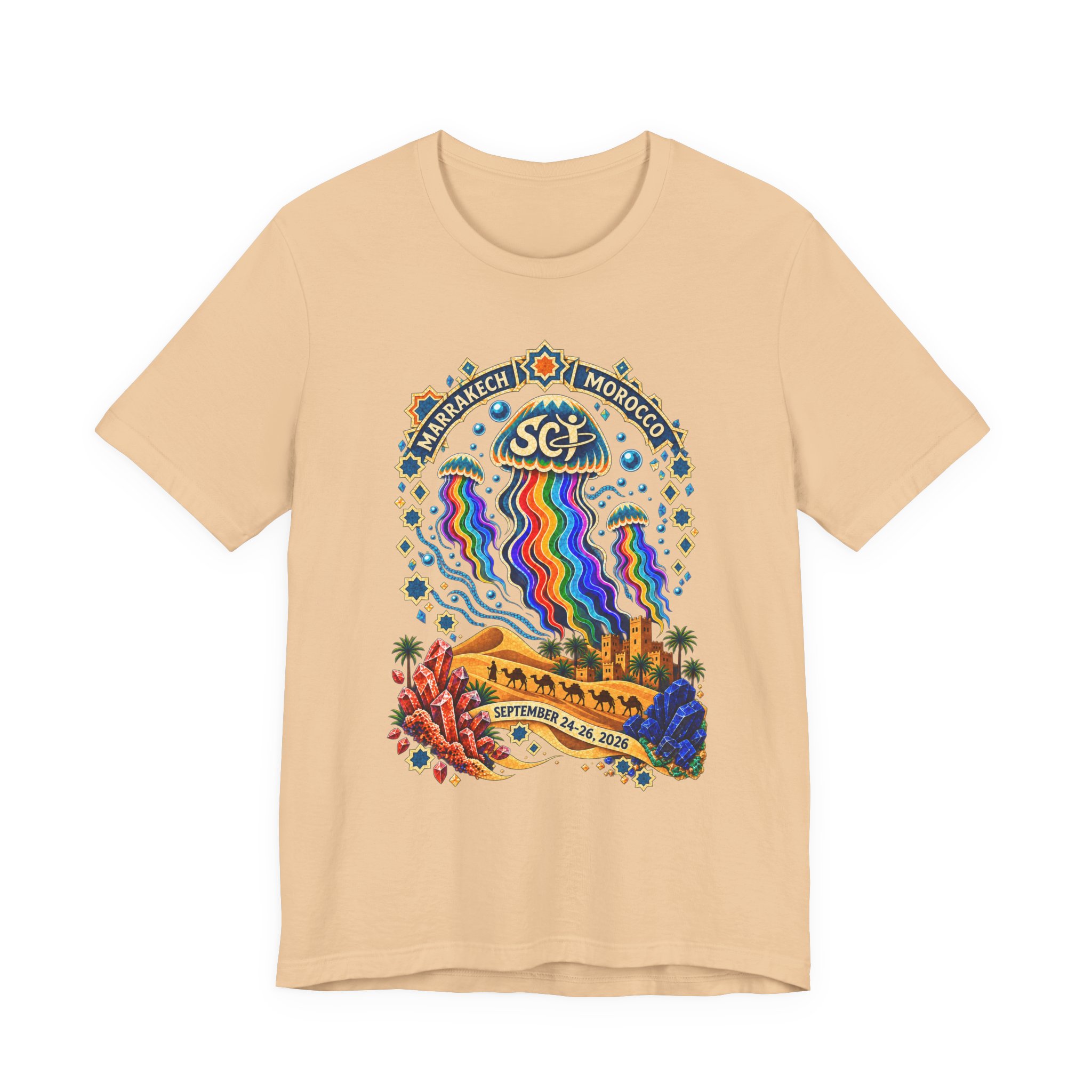 Marrakech Morocco Festival Tee — Rainbow Desert Graphic T-Shirt - Image 9