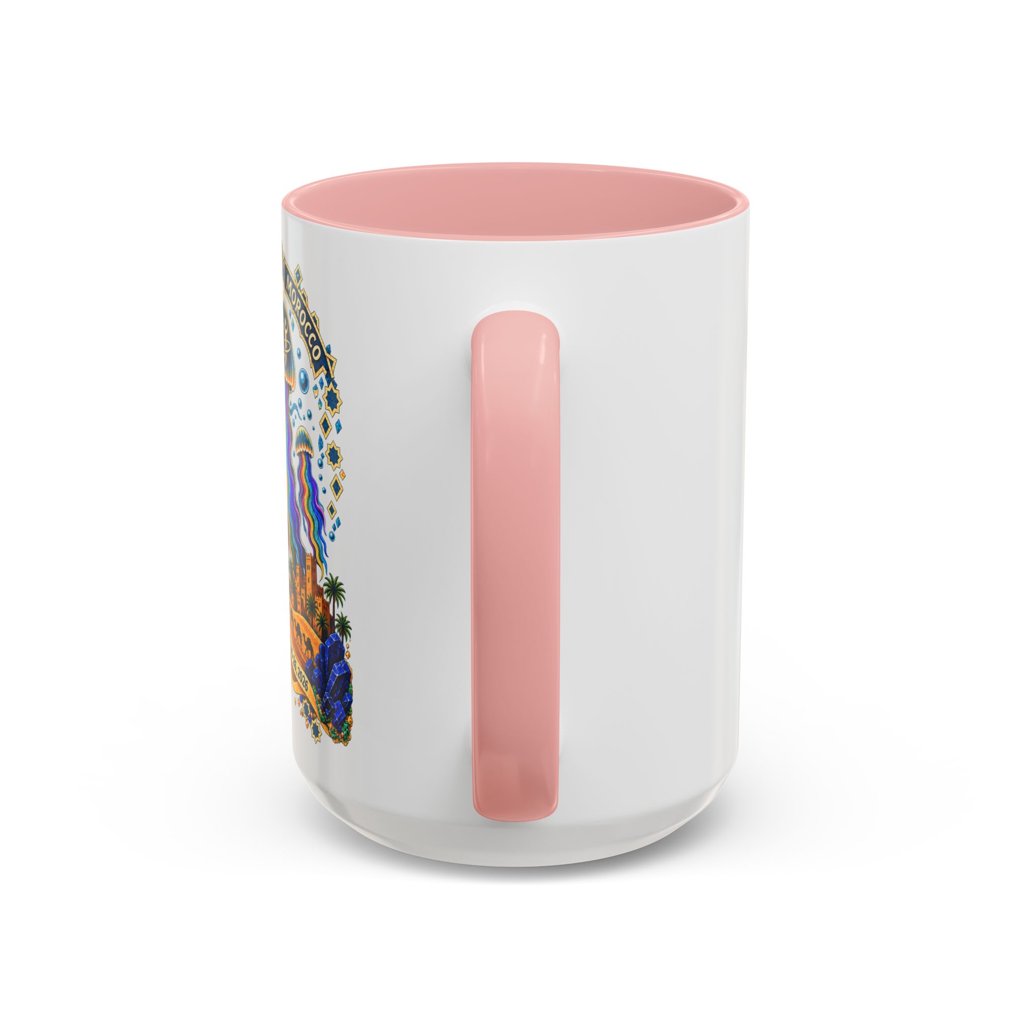 Marrakech Morocco Festival Coffee Mug — 'SC' Rainbow Desert Design (11/15oz) - Image 28