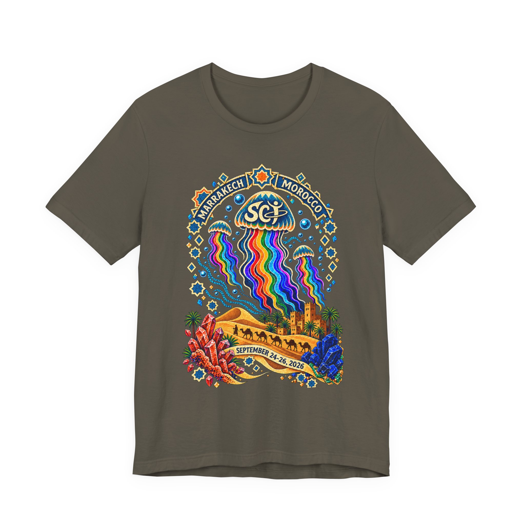 Marrakech Morocco Festival Tee — Rainbow Desert Graphic T-Shirt - Image 13