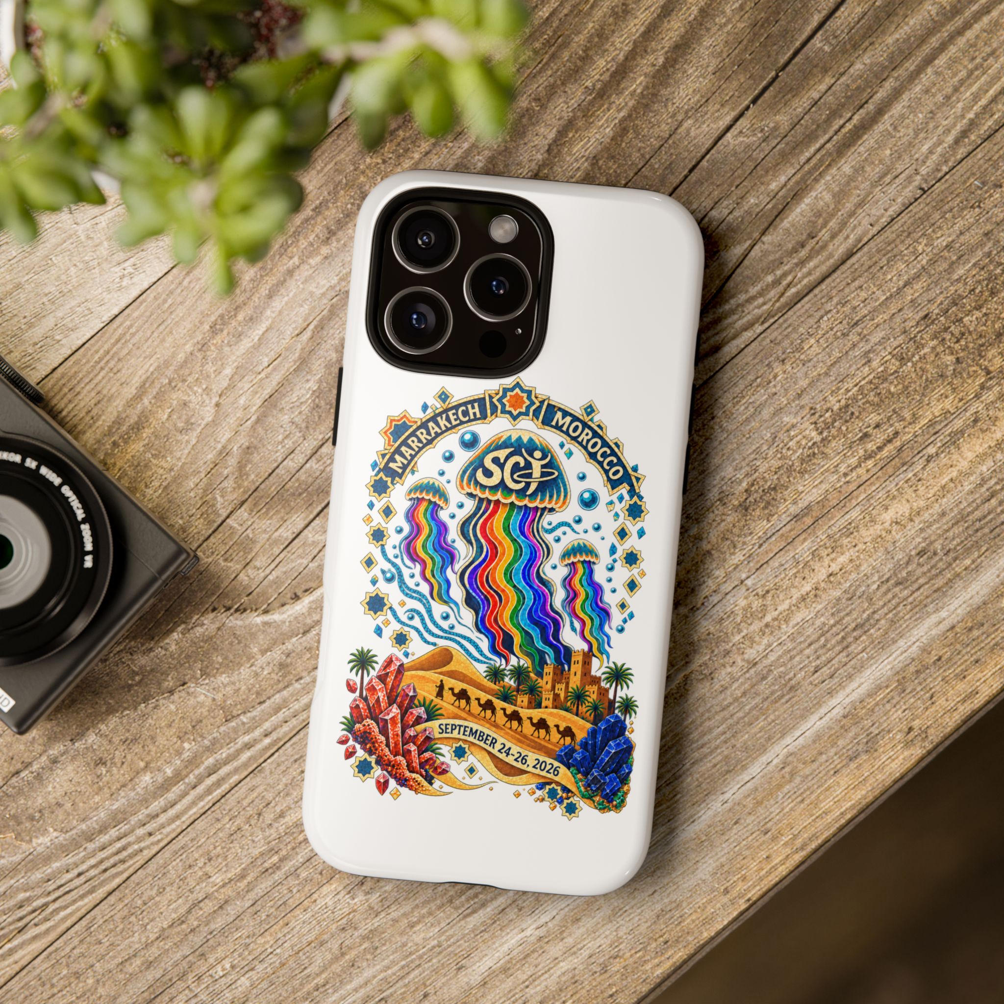 Marrakech Festival Phone Case – 'SGL' Rainbow Jellyfish Design (Sept 24–26, 2022) - Image 12