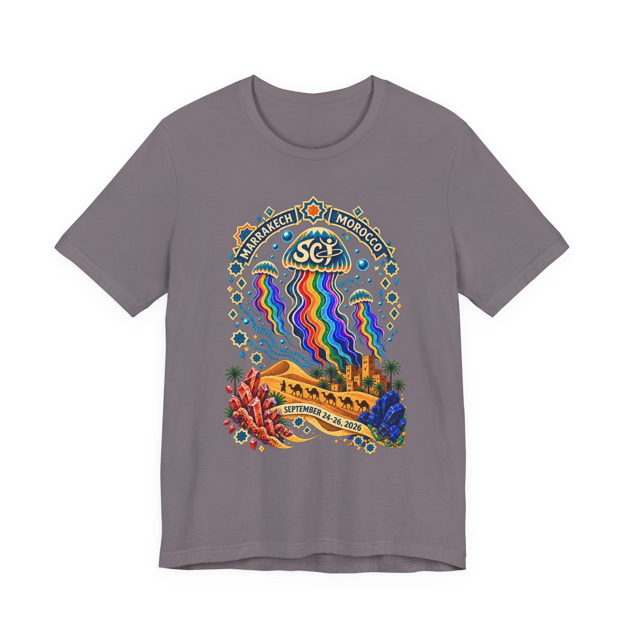Marrakech Morocco Festival Tee — Rainbow Desert Graphic T-Shirt - Image 33