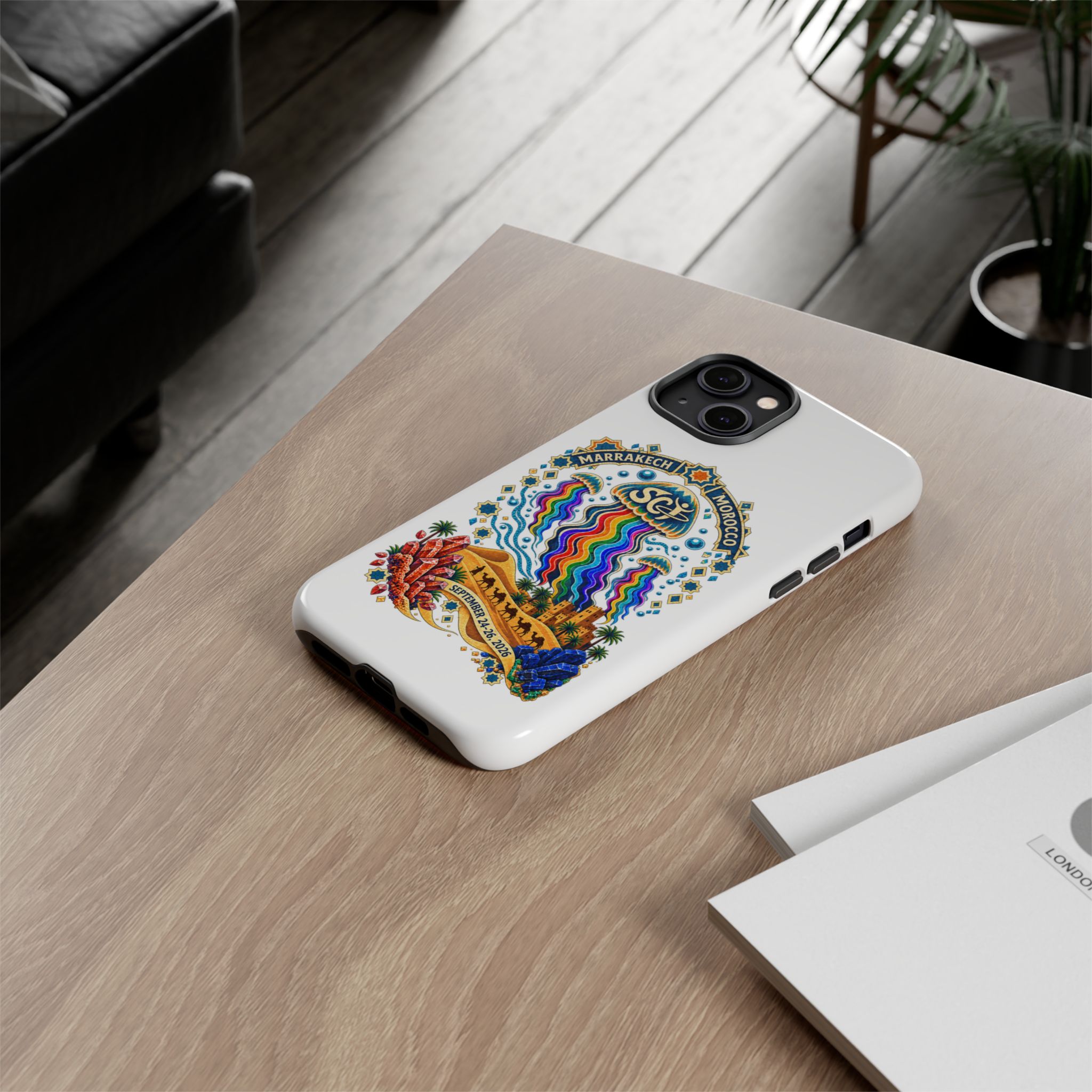 Marrakech Festival Phone Case – 'SGL' Rainbow Jellyfish Design (Sept 24–26, 2022) - Image 25