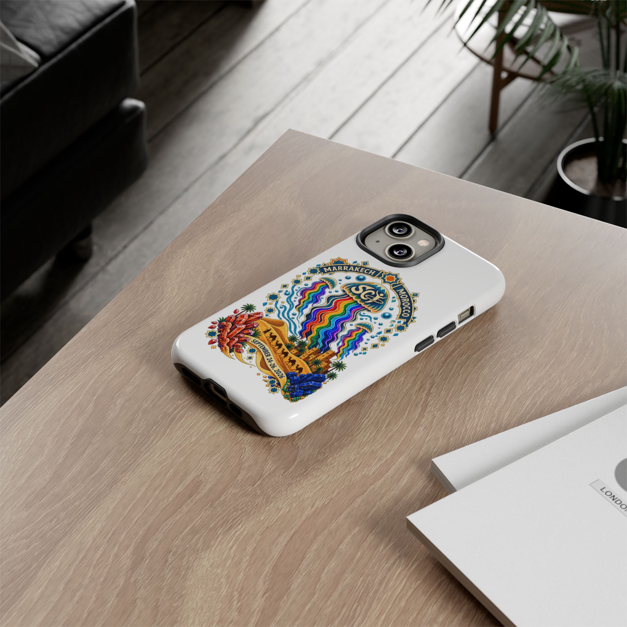 Marrakech Festival Phone Case – 'SGL' Rainbow Jellyfish Design (Sept 24–26, 2022) - Image 63