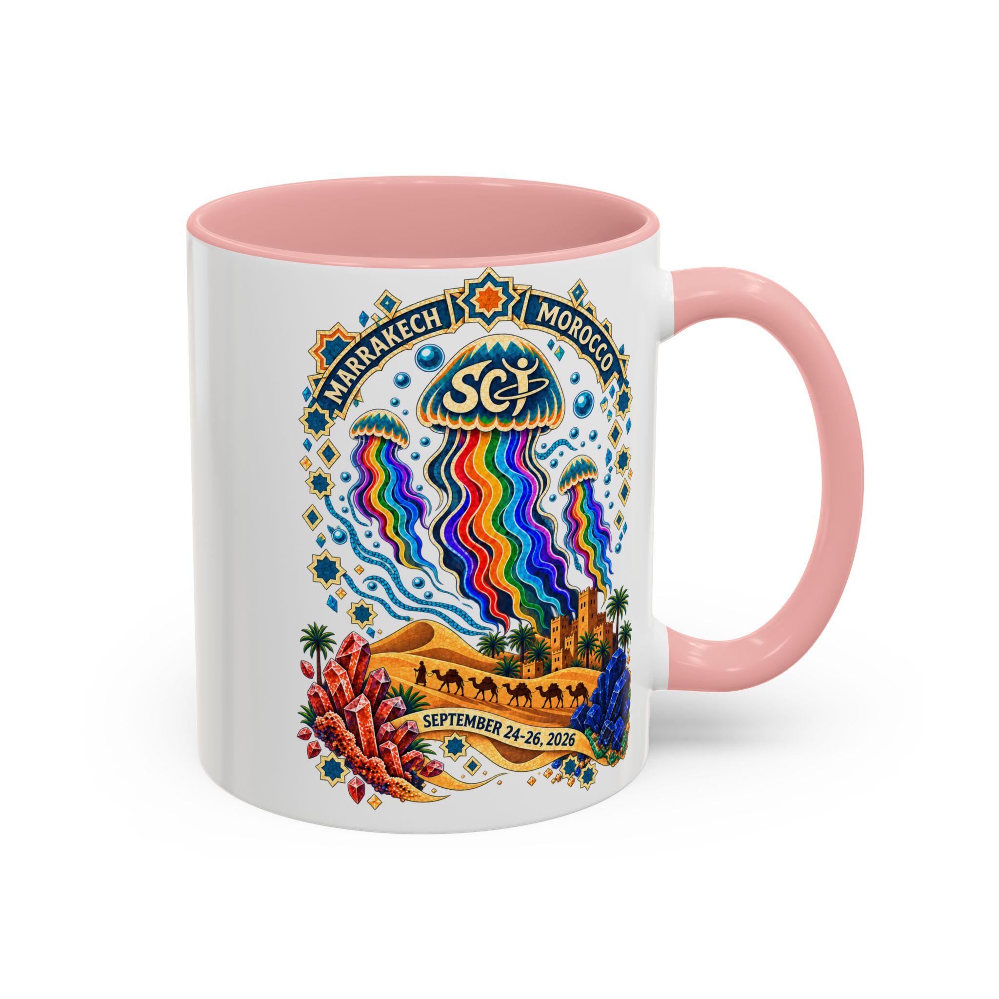 Marrakech Morocco Festival Coffee Mug — 'SC' Rainbow Desert Design (11/15oz) - Image 10