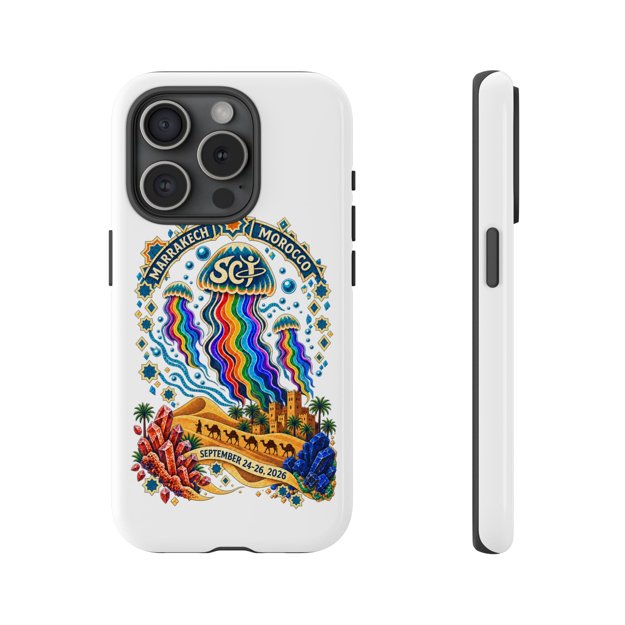 Marrakech Festival Phone Case – 'SGL' Rainbow Jellyfish Design (Sept 24–26, 2022) - Image 2