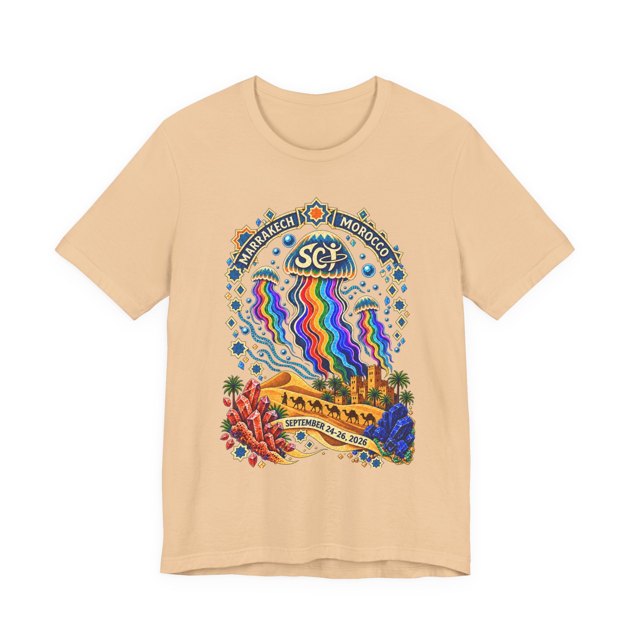 Marrakech Morocco Festival Tee — Rainbow Desert Graphic T-Shirt - Image 9