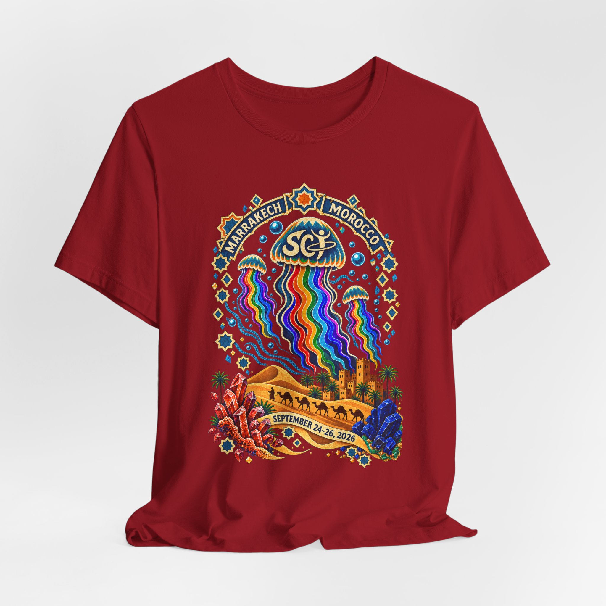 Marrakech Morocco Festival Tee — Rainbow Desert Graphic T-Shirt - Image 44