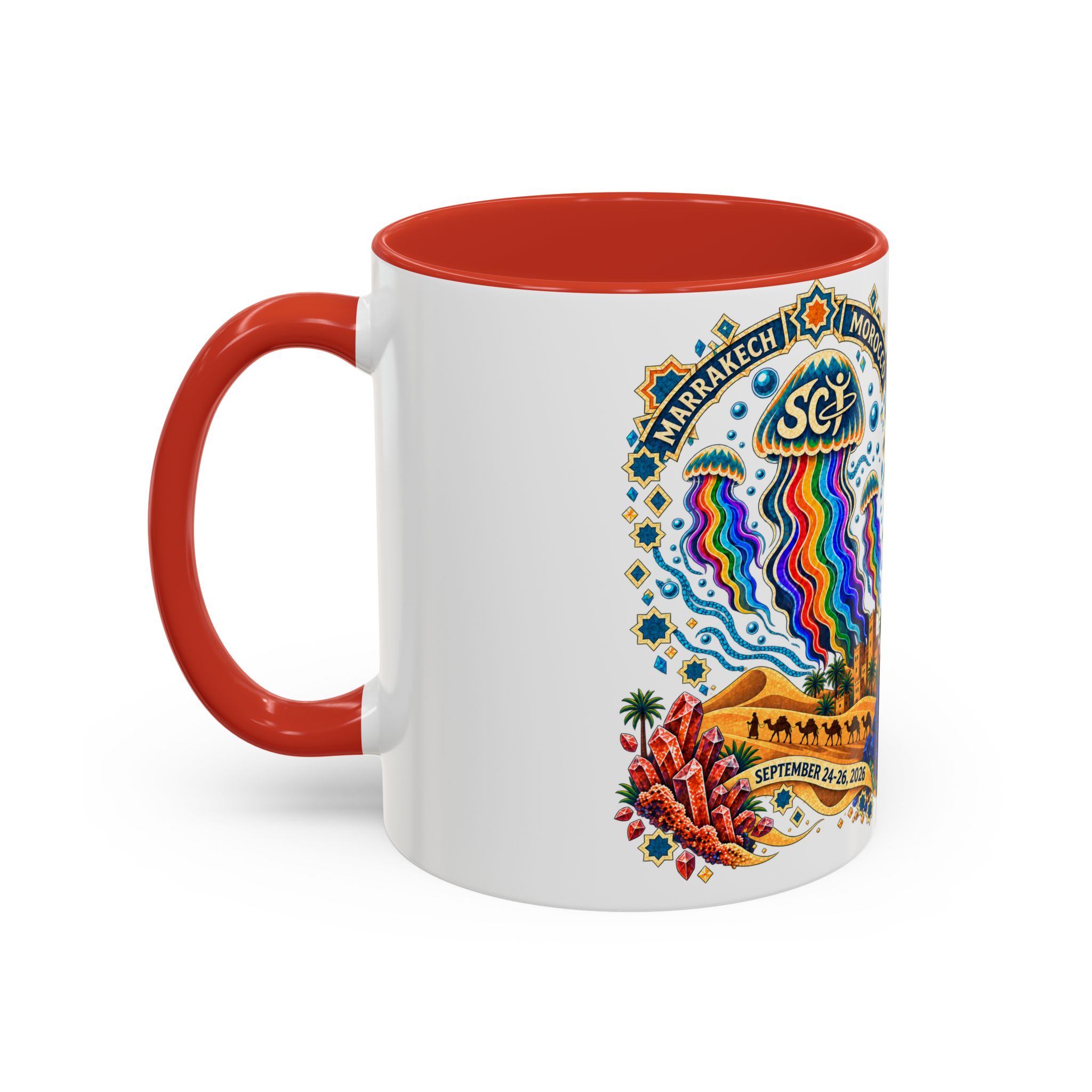 Marrakech Morocco Festival Coffee Mug — 'SC' Rainbow Desert Design (11/15oz) - Image 15