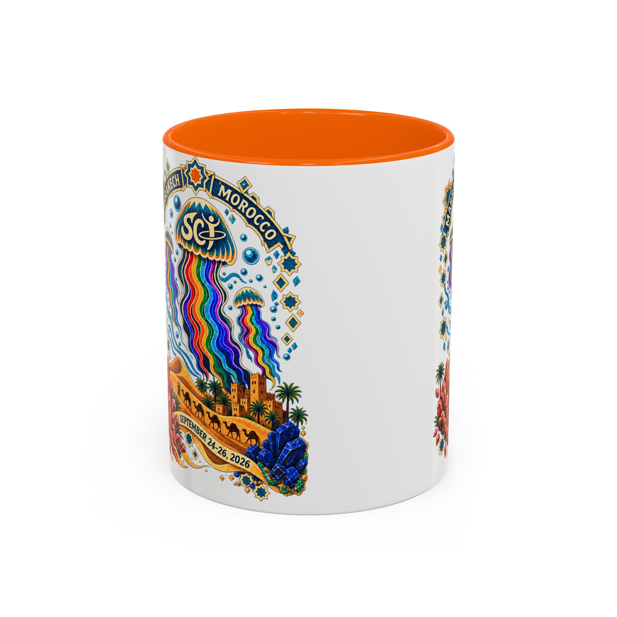 Marrakech Morocco Festival Coffee Mug — 'SC' Rainbow Desert Design (11/15oz) - Image 41