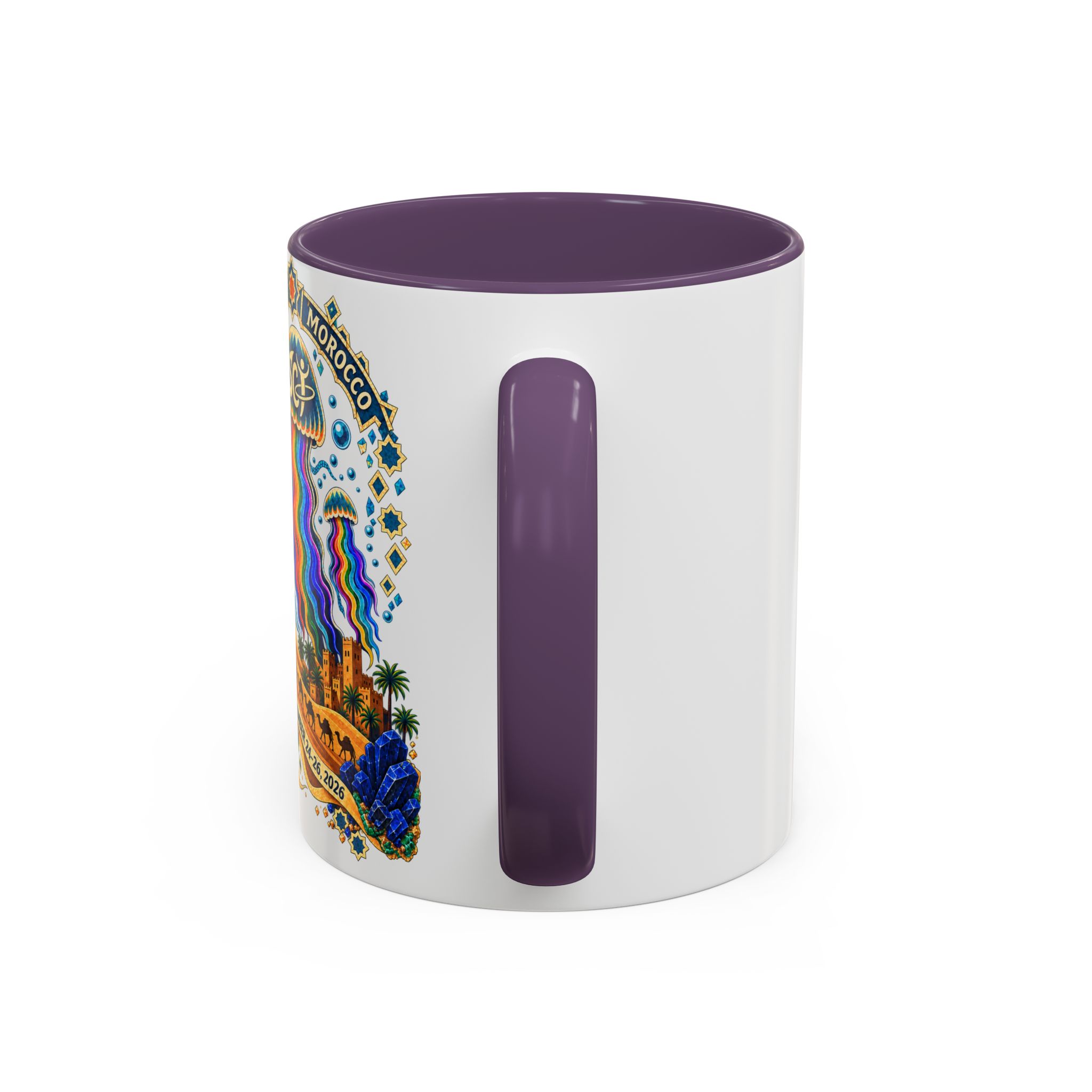 Marrakech Morocco Festival Coffee Mug — 'SC' Rainbow Desert Design (11/15oz) - Image 64