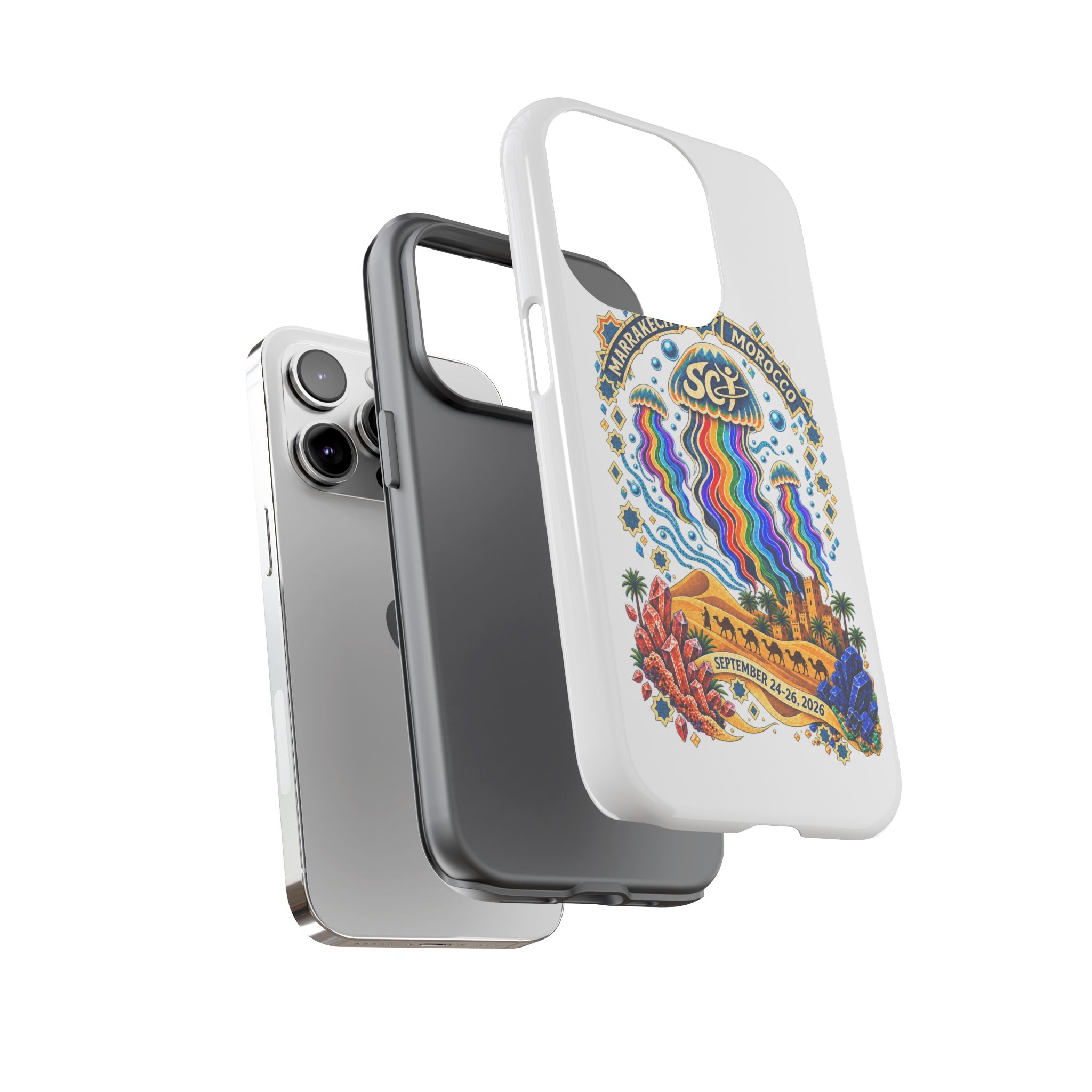Marrakech Festival Phone Case – 'SGL' Rainbow Jellyfish Design (Sept 24–26, 2022) - Image 7