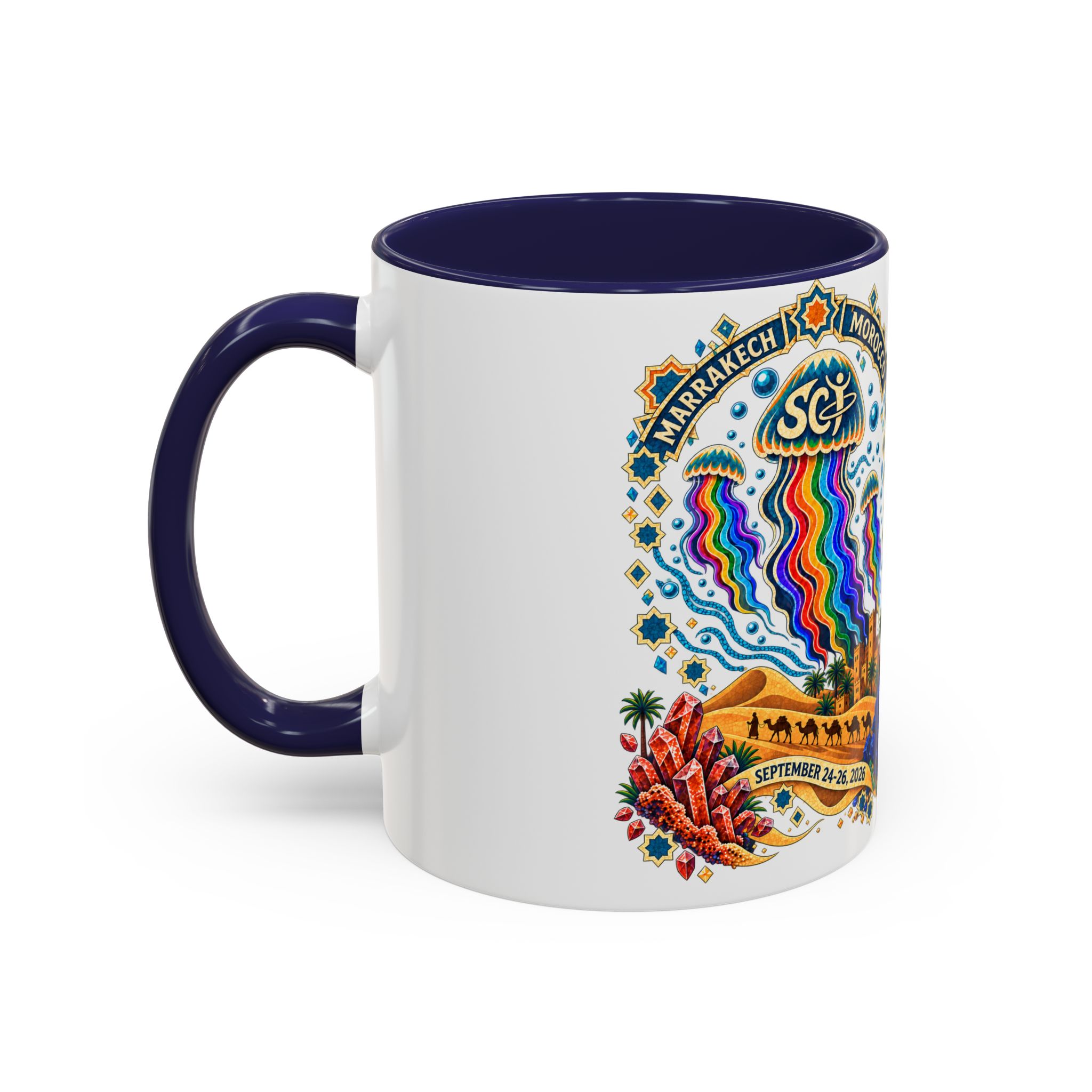 Marrakech Morocco Festival Coffee Mug — 'SC' Rainbow Desert Design (11/15oz) - Image 7