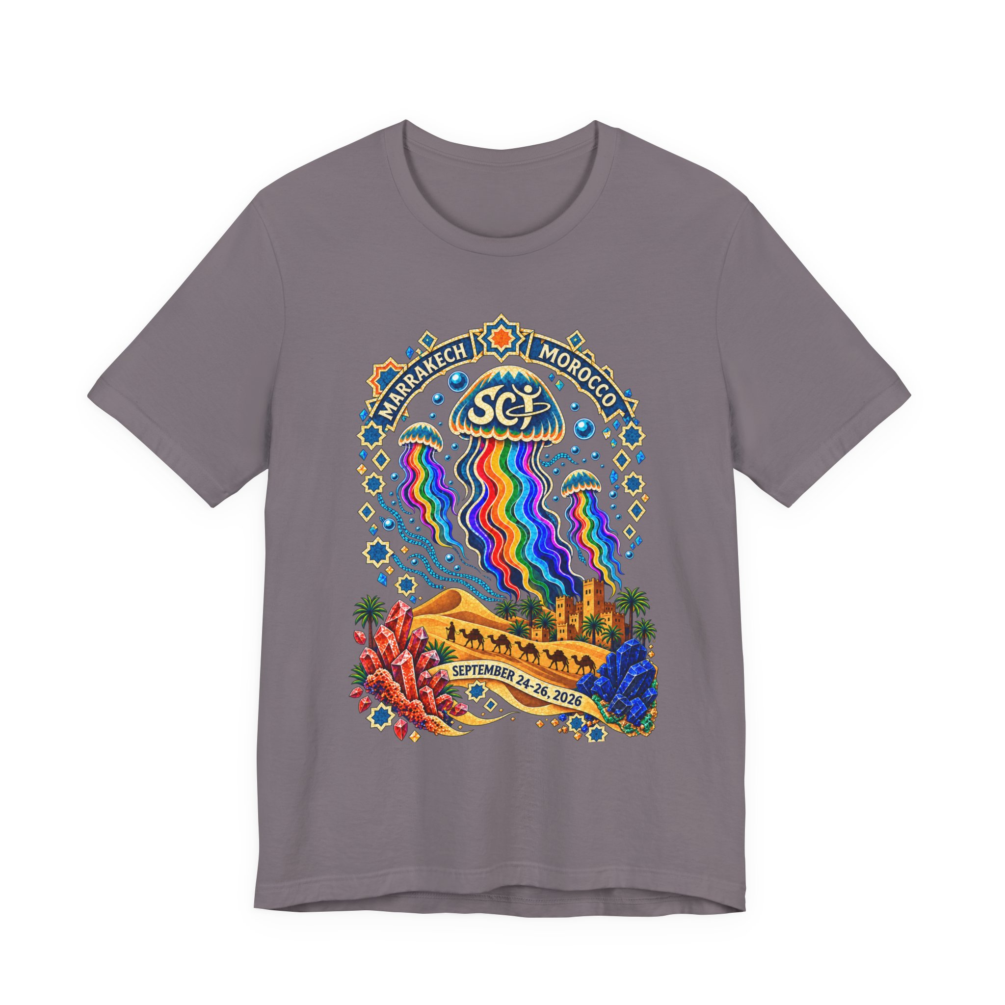 Marrakech Morocco Festival Tee — Rainbow Desert Graphic T-Shirt - Image 33