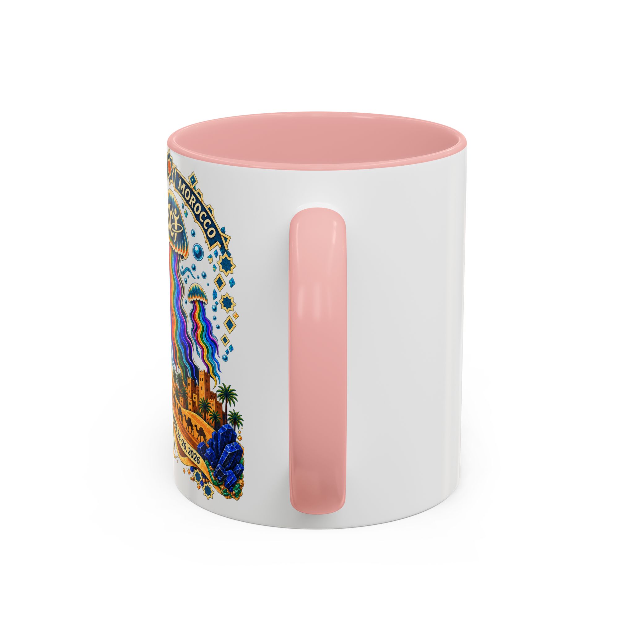 Marrakech Morocco Festival Coffee Mug — 'SC' Rainbow Desert Design (11/15oz) - Image 12