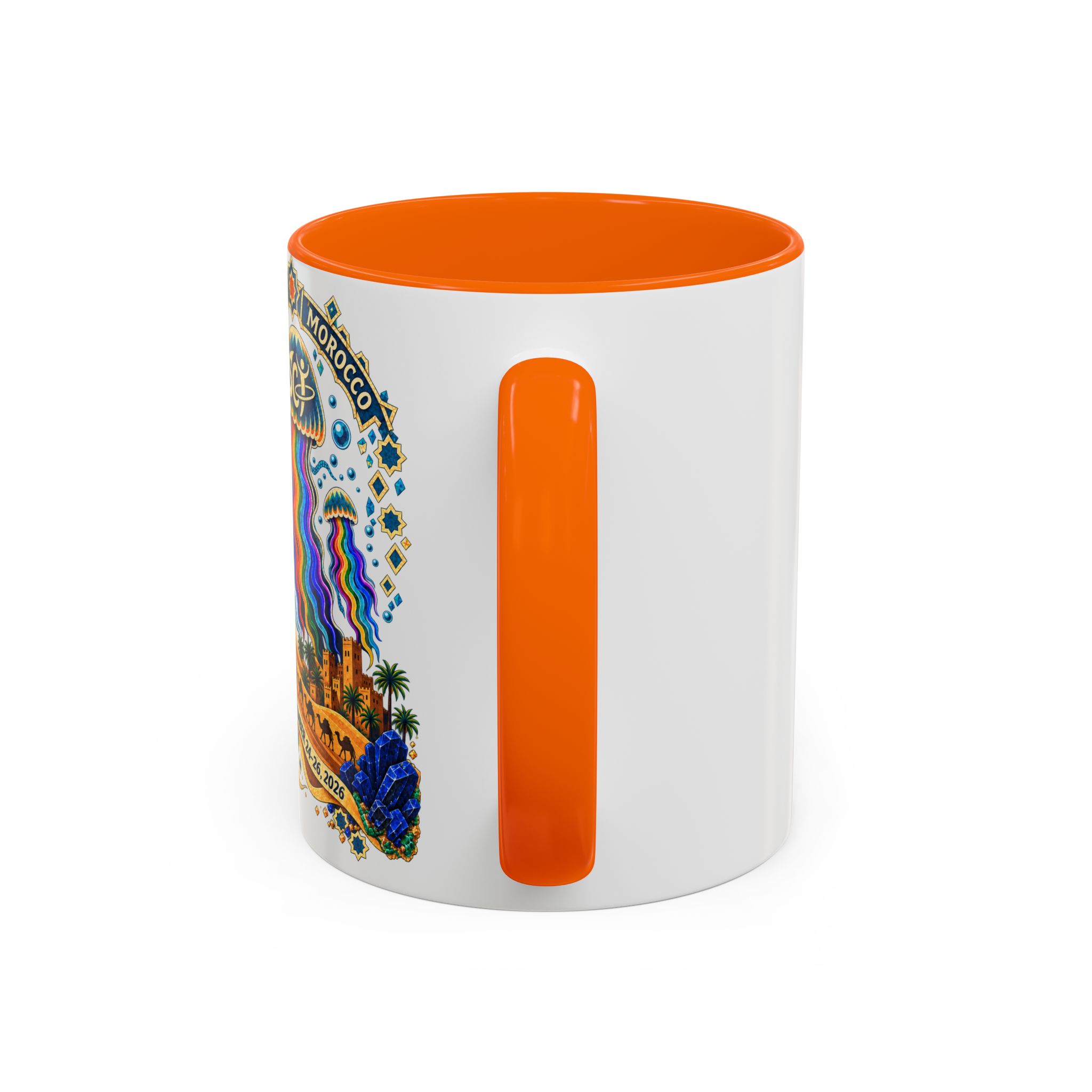 Marrakech Morocco Festival Coffee Mug — 'SC' Rainbow Desert Design (11/15oz) - Image 44