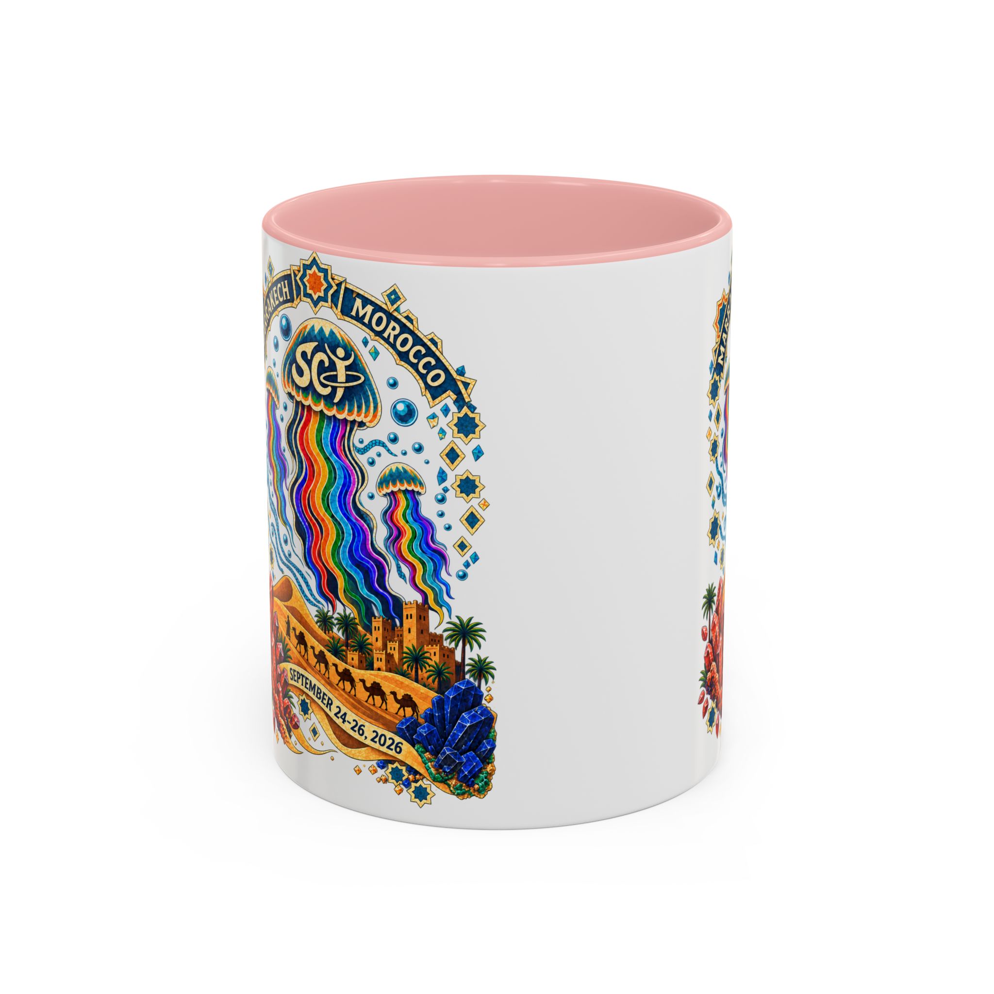 Marrakech Morocco Festival Coffee Mug — 'SC' Rainbow Desert Design (11/15oz) - Image 9