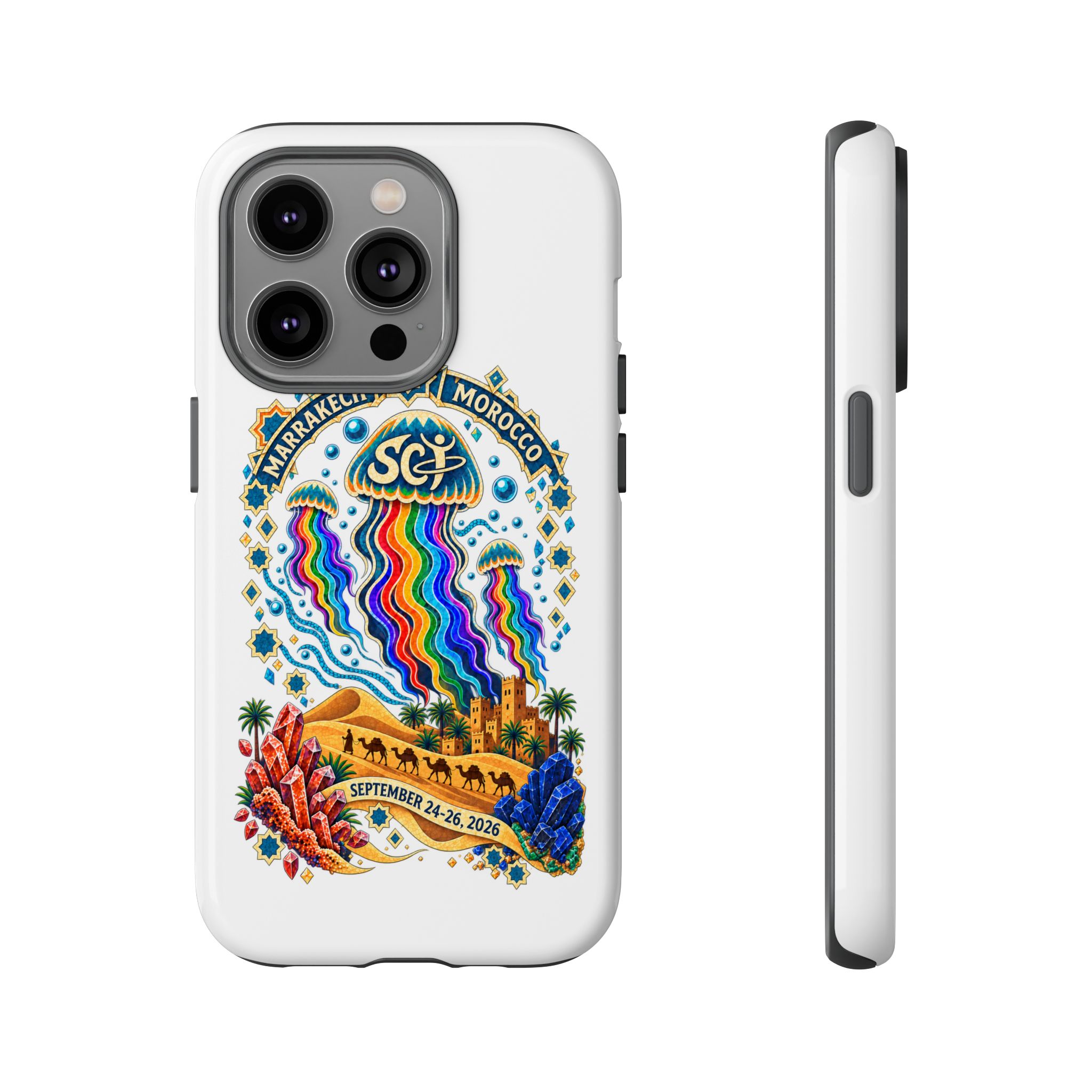 Marrakech Festival Phone Case – 'SGL' Rainbow Jellyfish Design (Sept 24–26, 2022) - Image 5