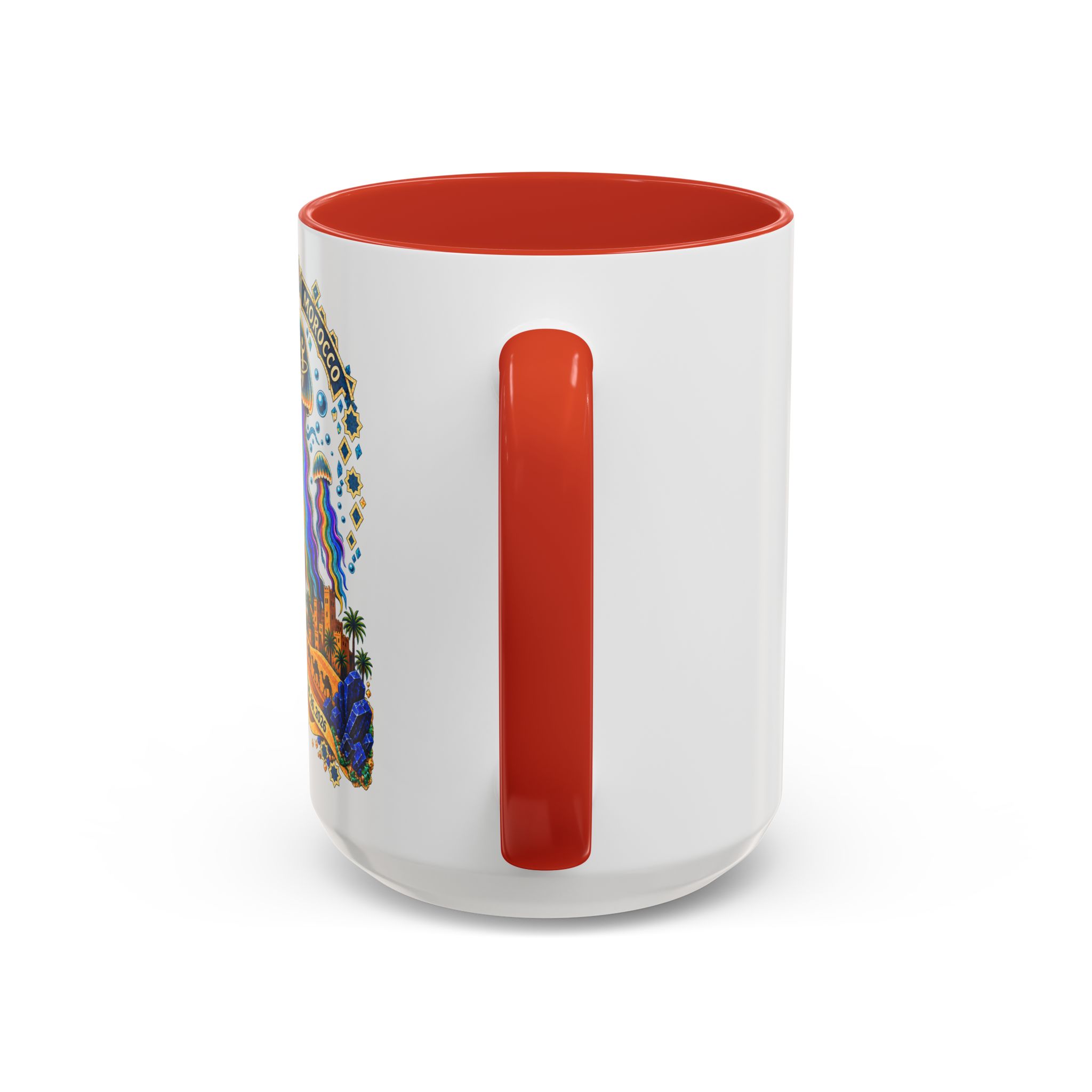 Marrakech Morocco Festival Coffee Mug — 'SC' Rainbow Desert Design (11/15oz) - Image 32