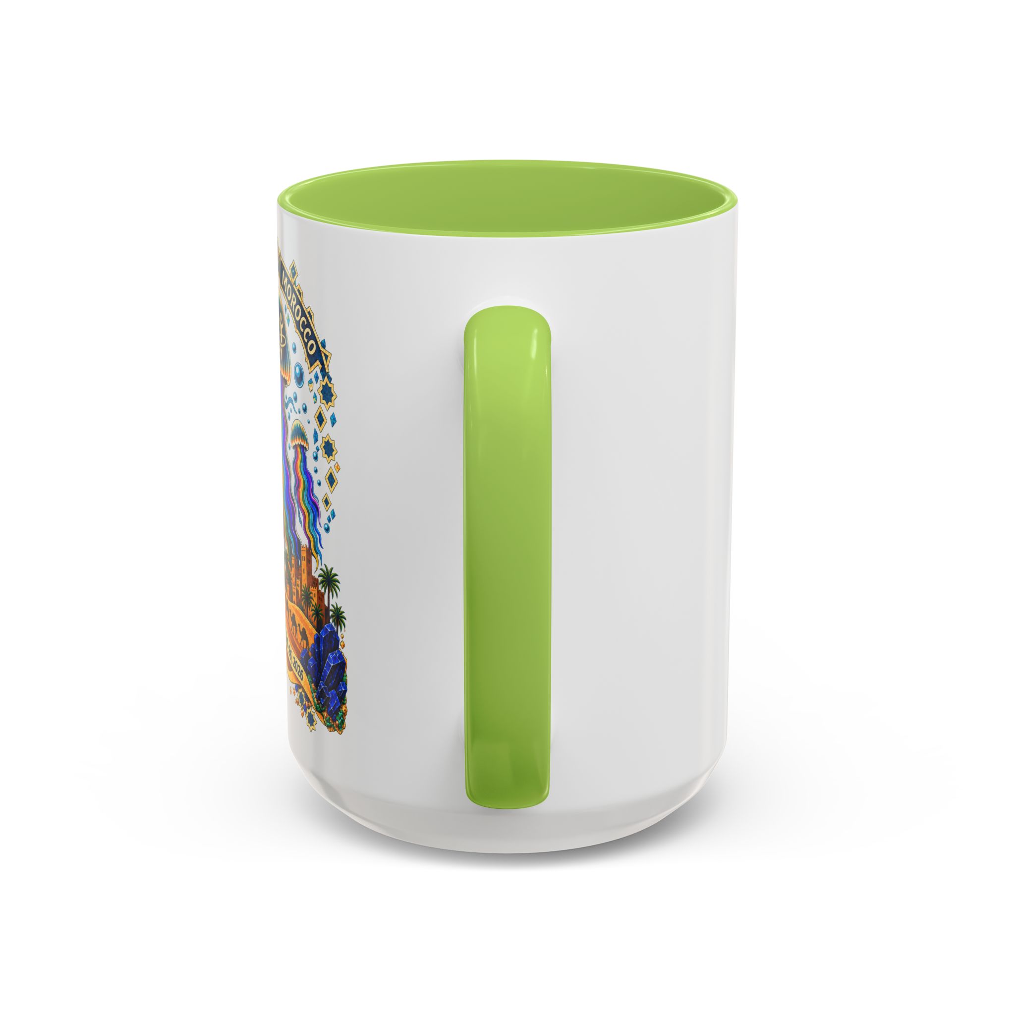 Marrakech Morocco Festival Coffee Mug — 'SC' Rainbow Desert Design (11/15oz) - Image 76