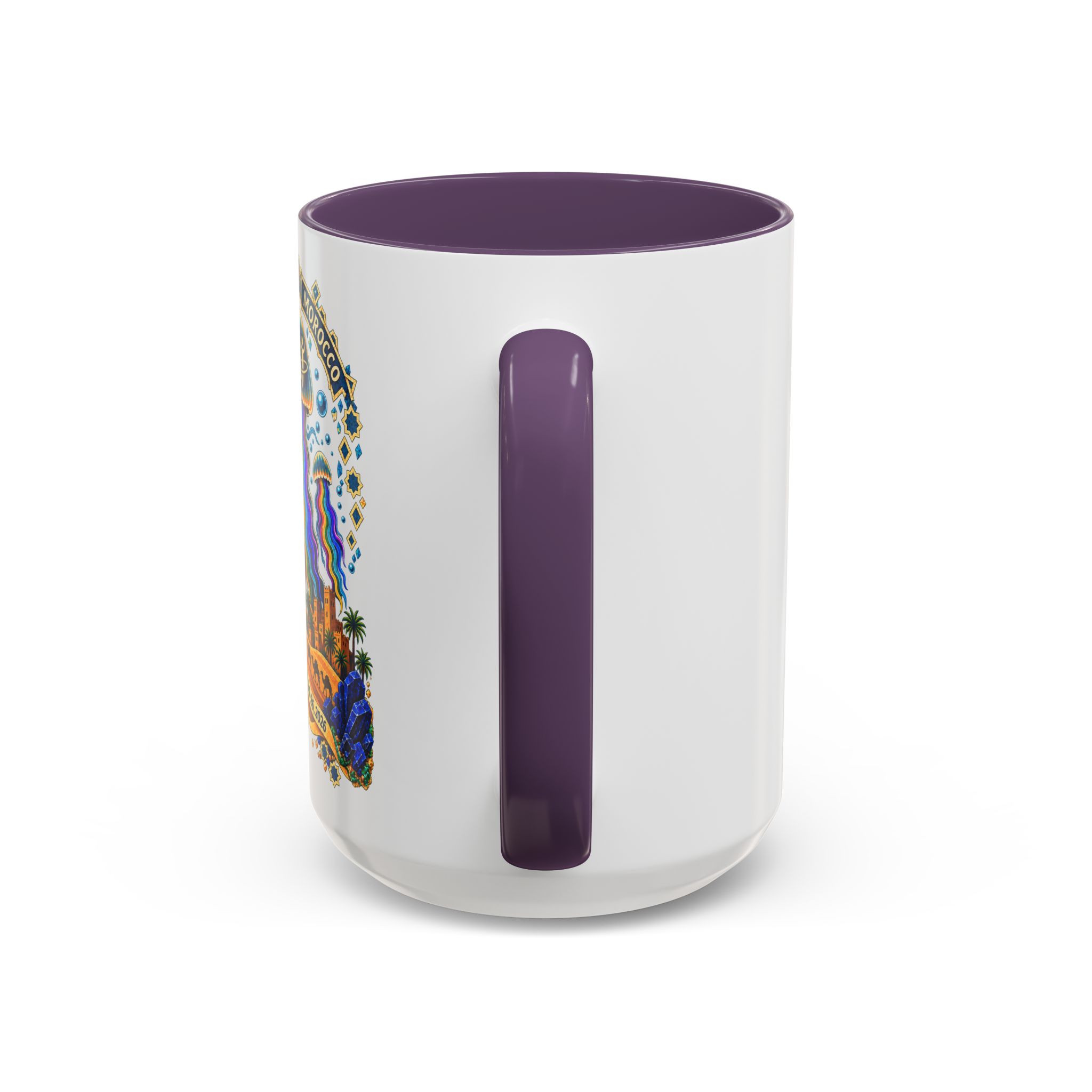 Marrakech Morocco Festival Coffee Mug — 'SC' Rainbow Desert Design (11/15oz) - Image 68