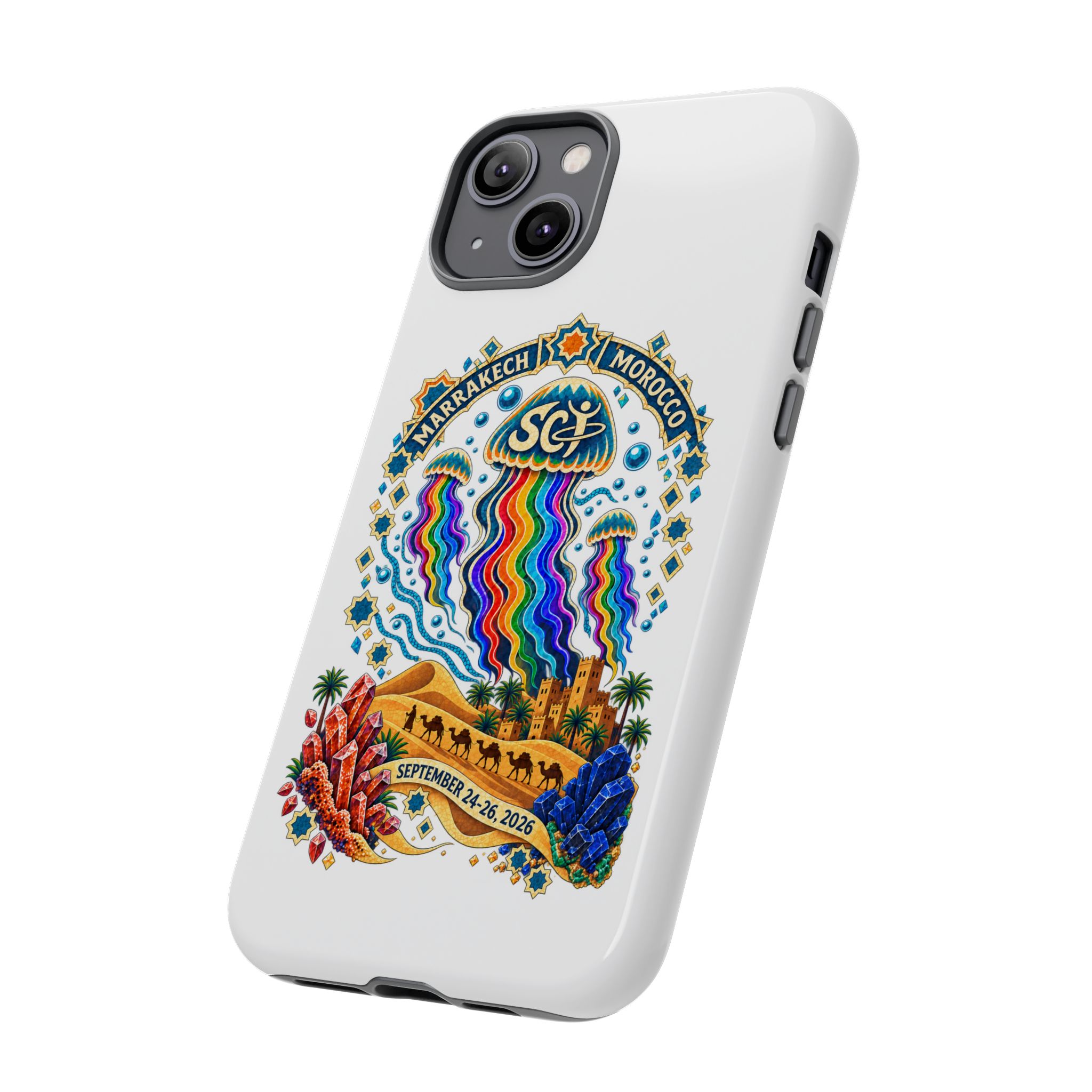 Marrakech Festival Phone Case – 'SGL' Rainbow Jellyfish Design (Sept 24–26, 2022) - Image 23