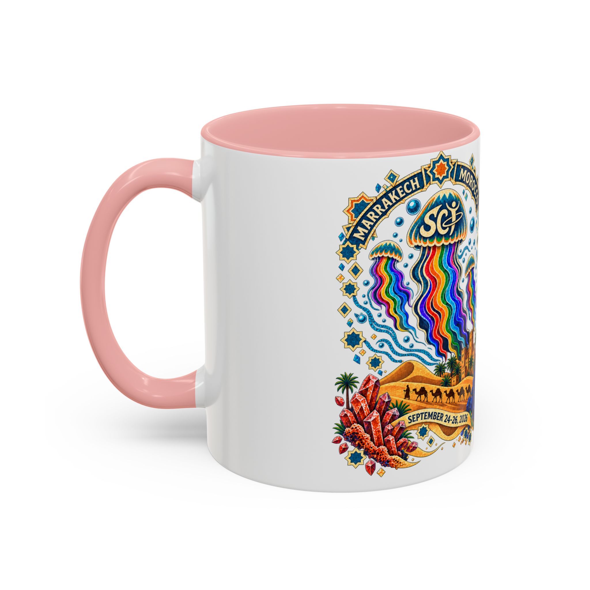 Marrakech Morocco Festival Coffee Mug — 'SC' Rainbow Desert Design (11/15oz) - Image 11