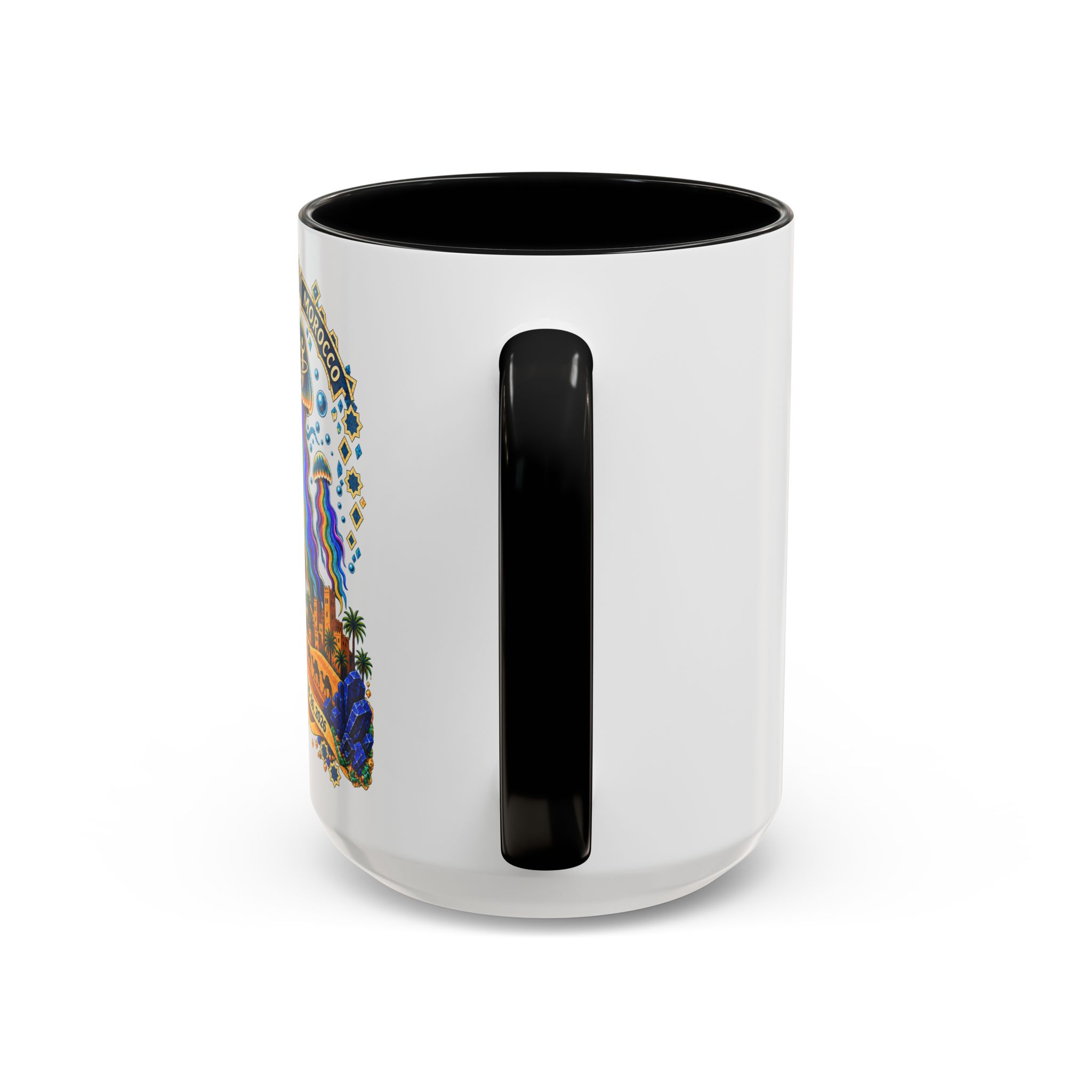 Marrakech Morocco Festival Coffee Mug — 'SC' Rainbow Desert Design (11/15oz) - Image 20