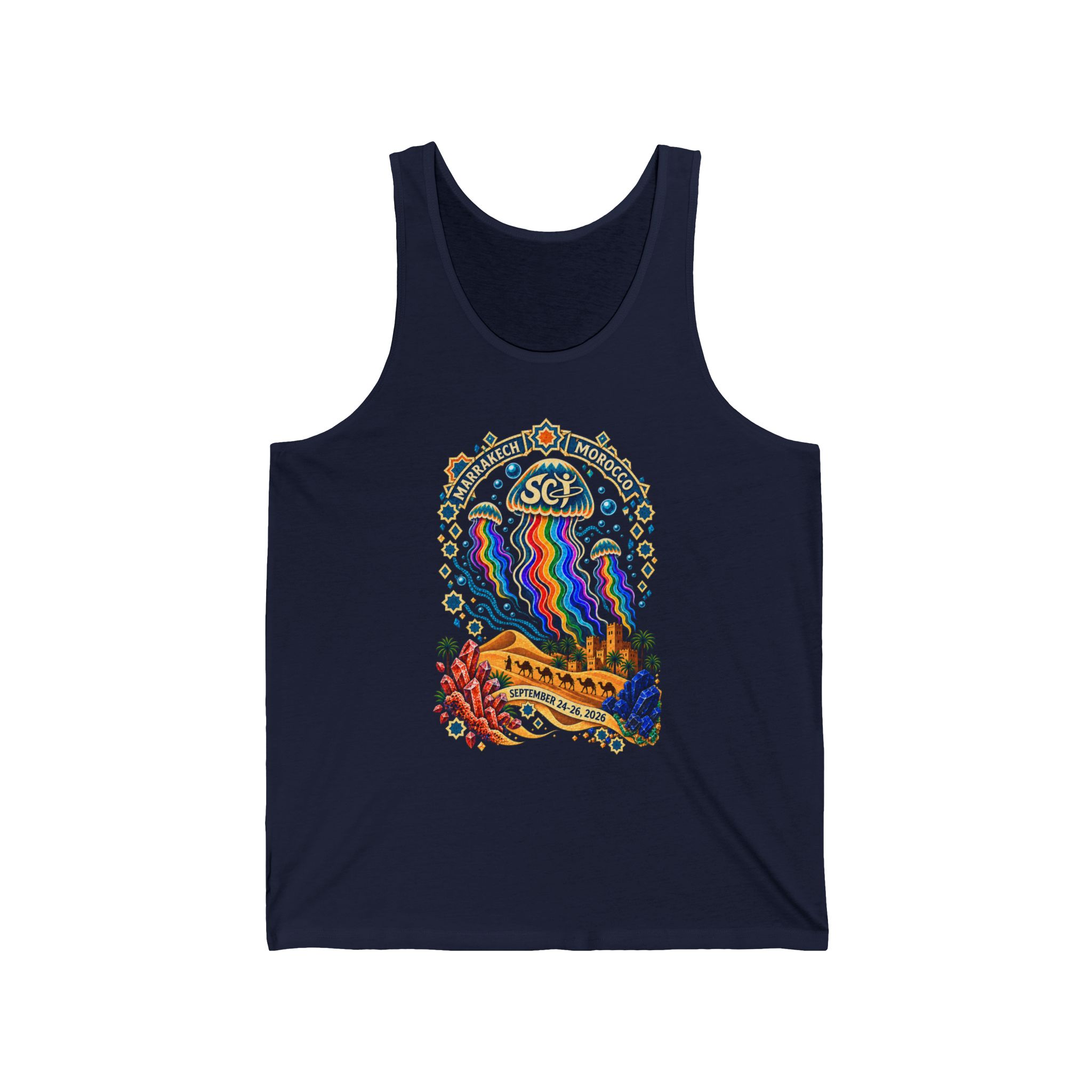 Rainbow jellyfish. Moroccan desert. Women's Tank Top - Image 19