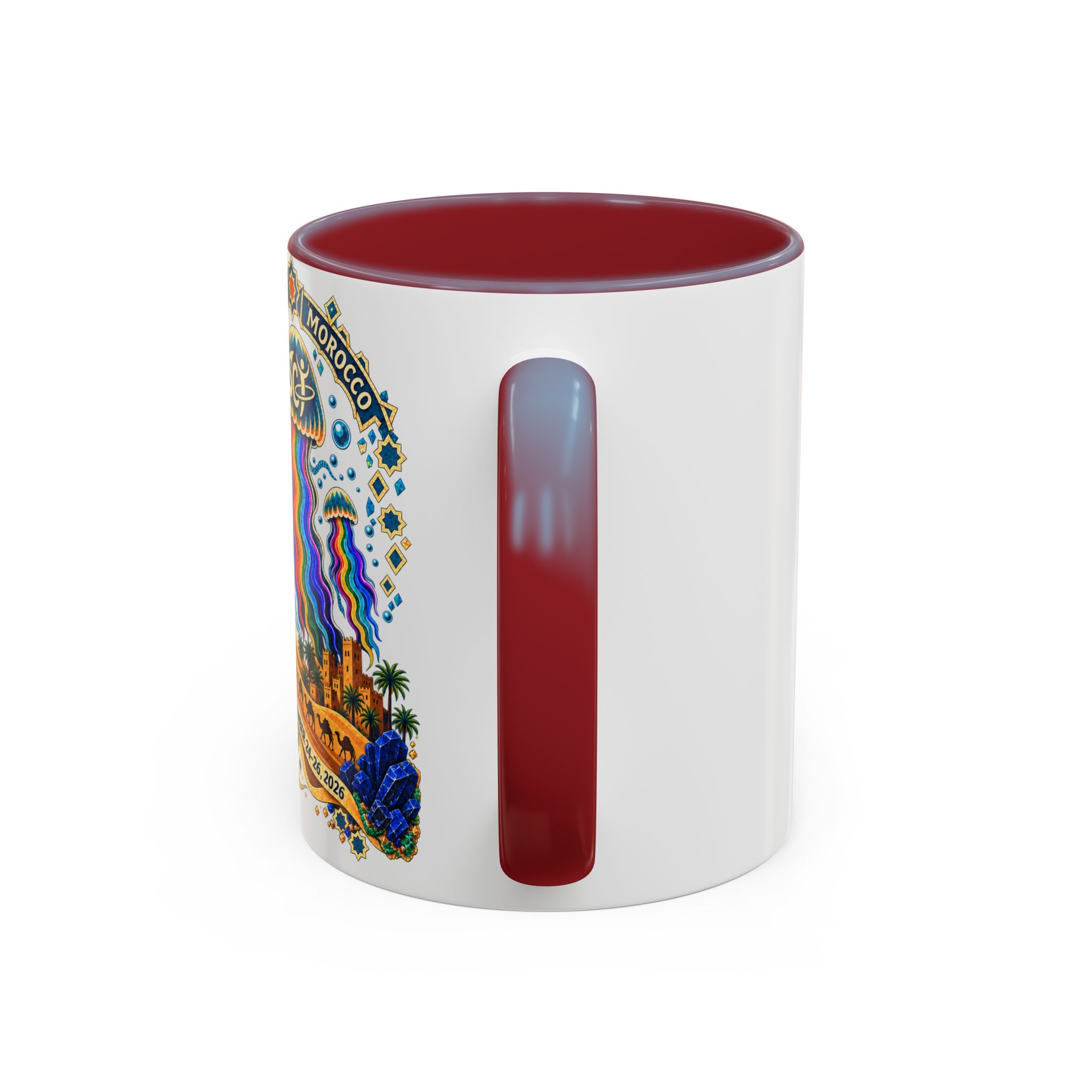 Marrakech Morocco Festival Coffee Mug — 'SC' Rainbow Desert Design (11/15oz) - Image 72