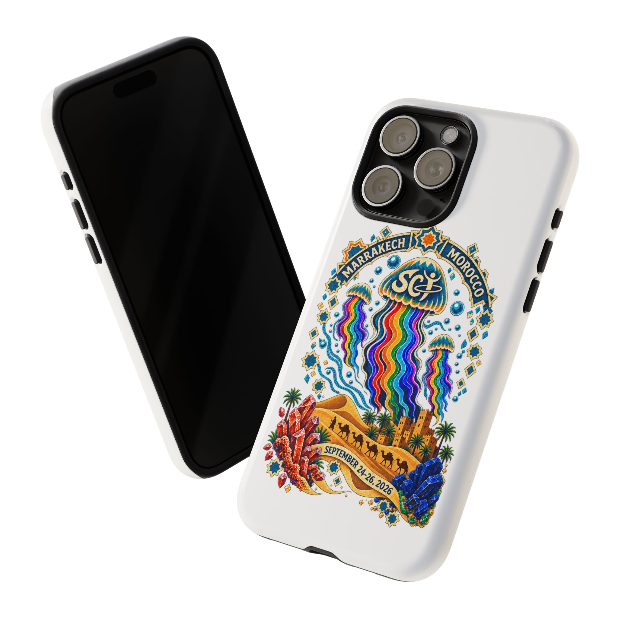 Marrakech Festival Phone Case – 'SGL' Rainbow Jellyfish Design (Sept 24–26, 2022) - Image 44