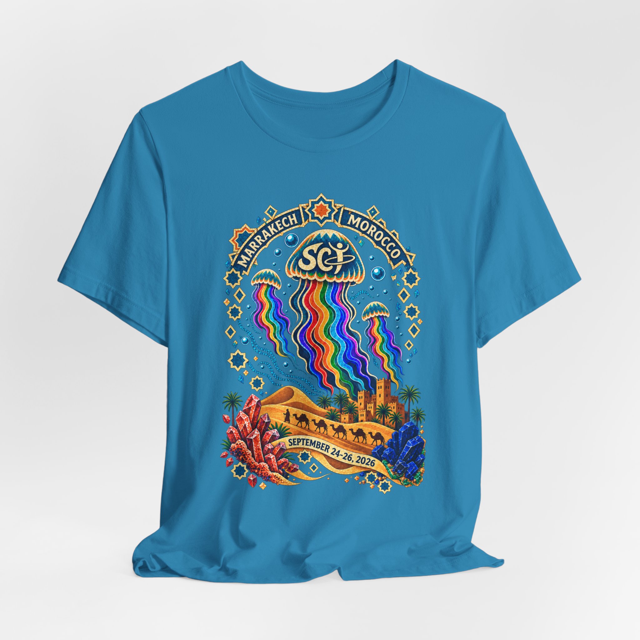 Marrakech Morocco Festival Tee — Rainbow Desert Graphic T-Shirt - Image 28