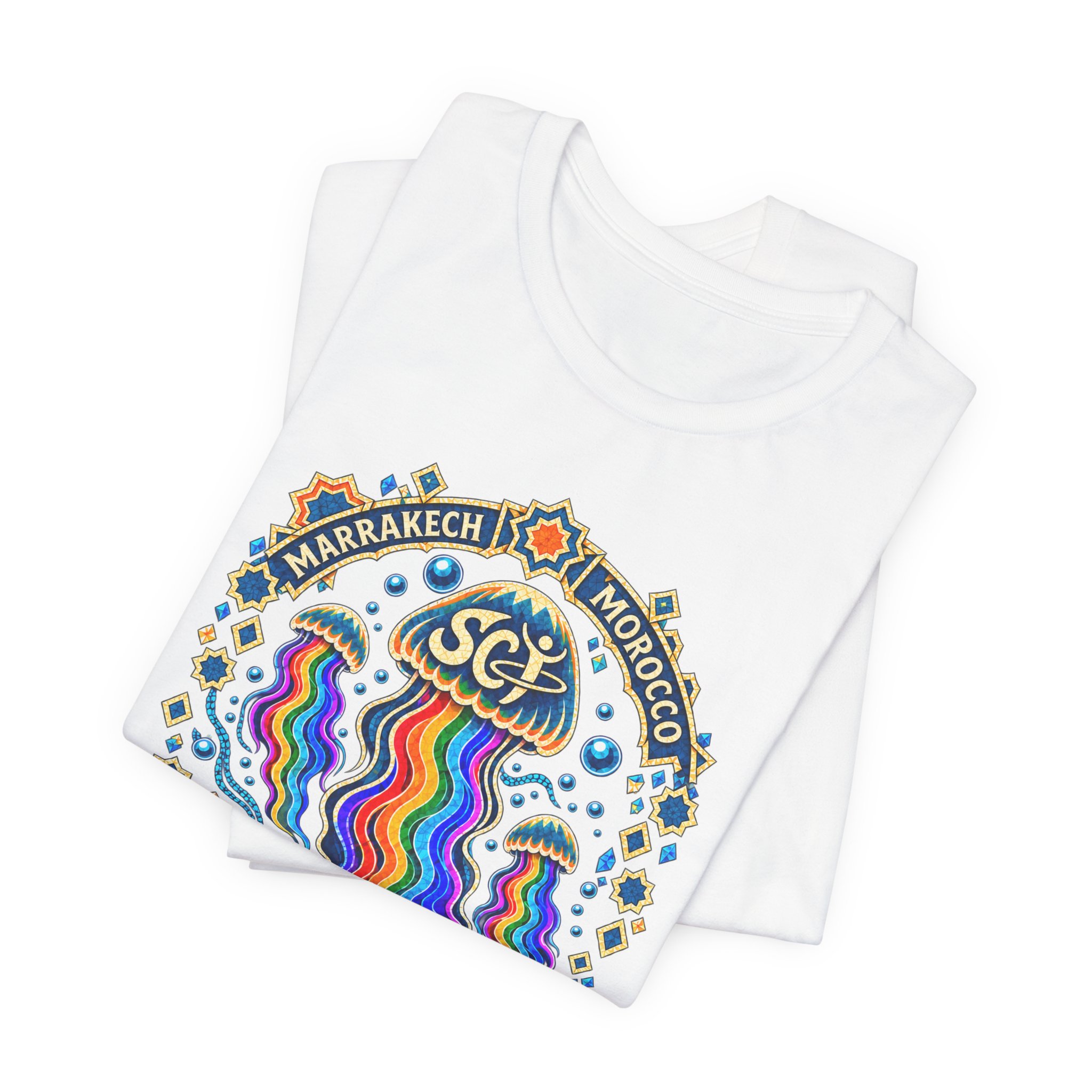 Marrakech Morocco Festival Tee — Rainbow Desert Graphic T-Shirt - Image 7