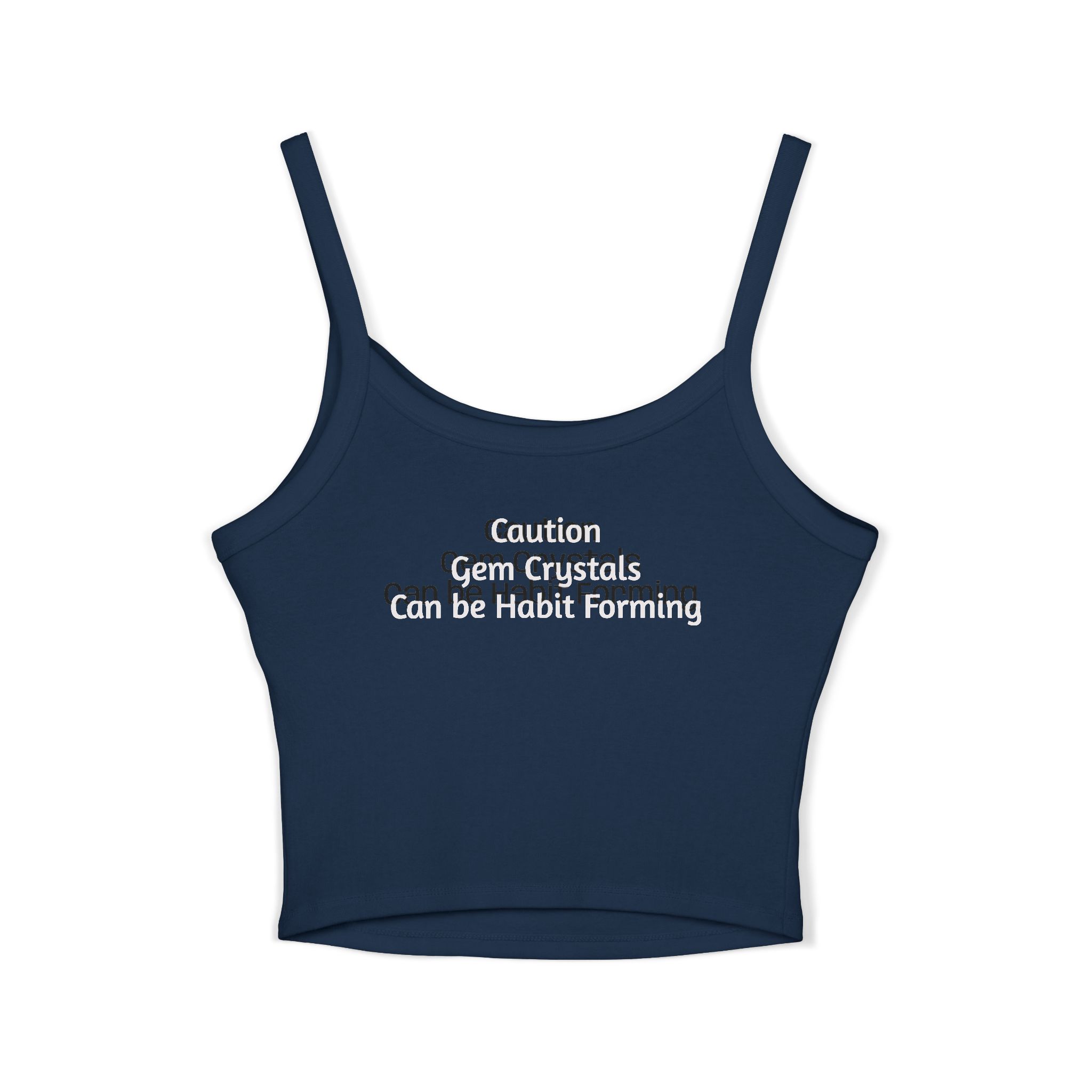 Crystal Cluster Crop Tank Top — Colorful Mineral Art Spaghetti Strap - Image 14