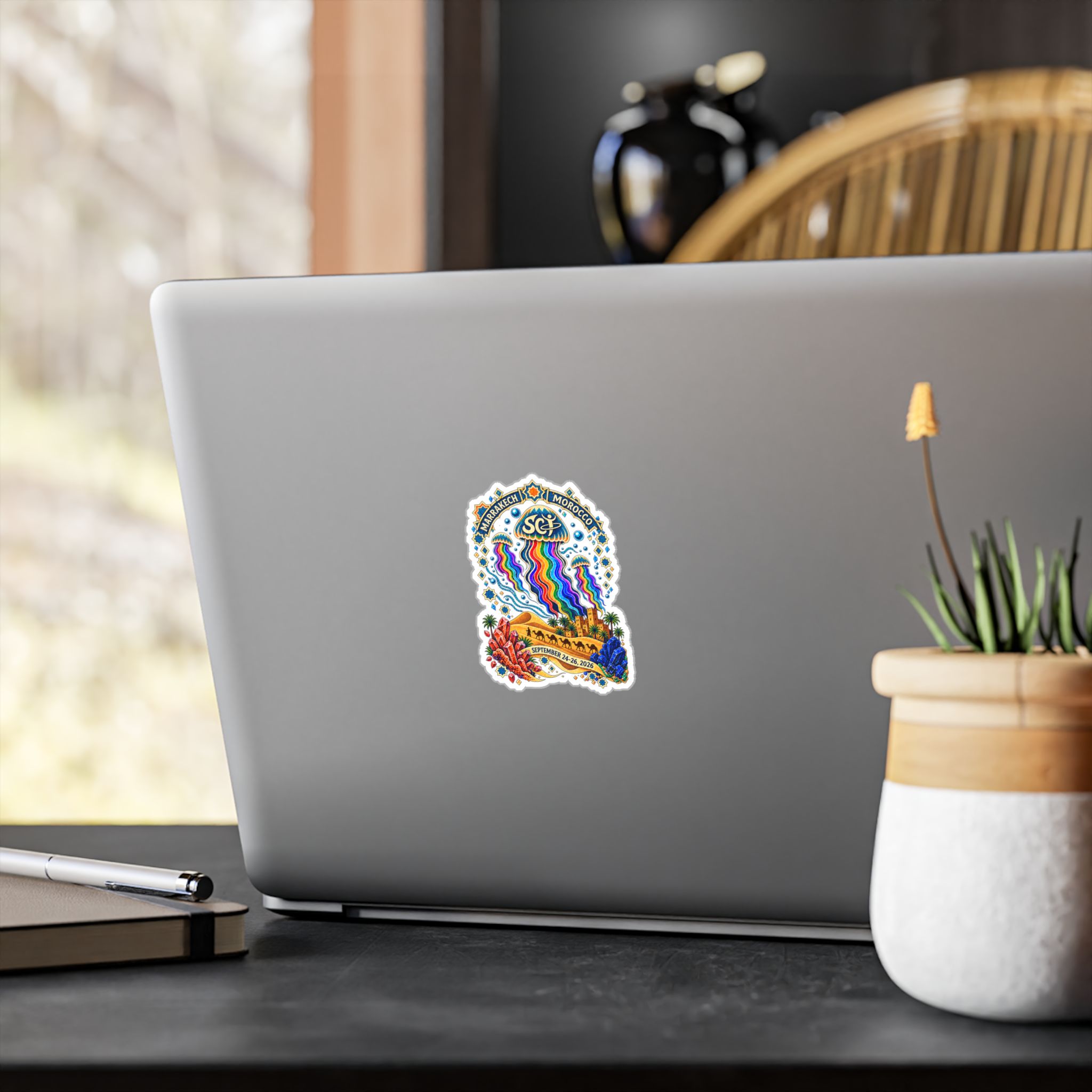 Marrakech Morocco Jellyfish Festival Sticker — Kiss-Cut Vinyl Decal (Sept 24–26, 2026) - Image 4