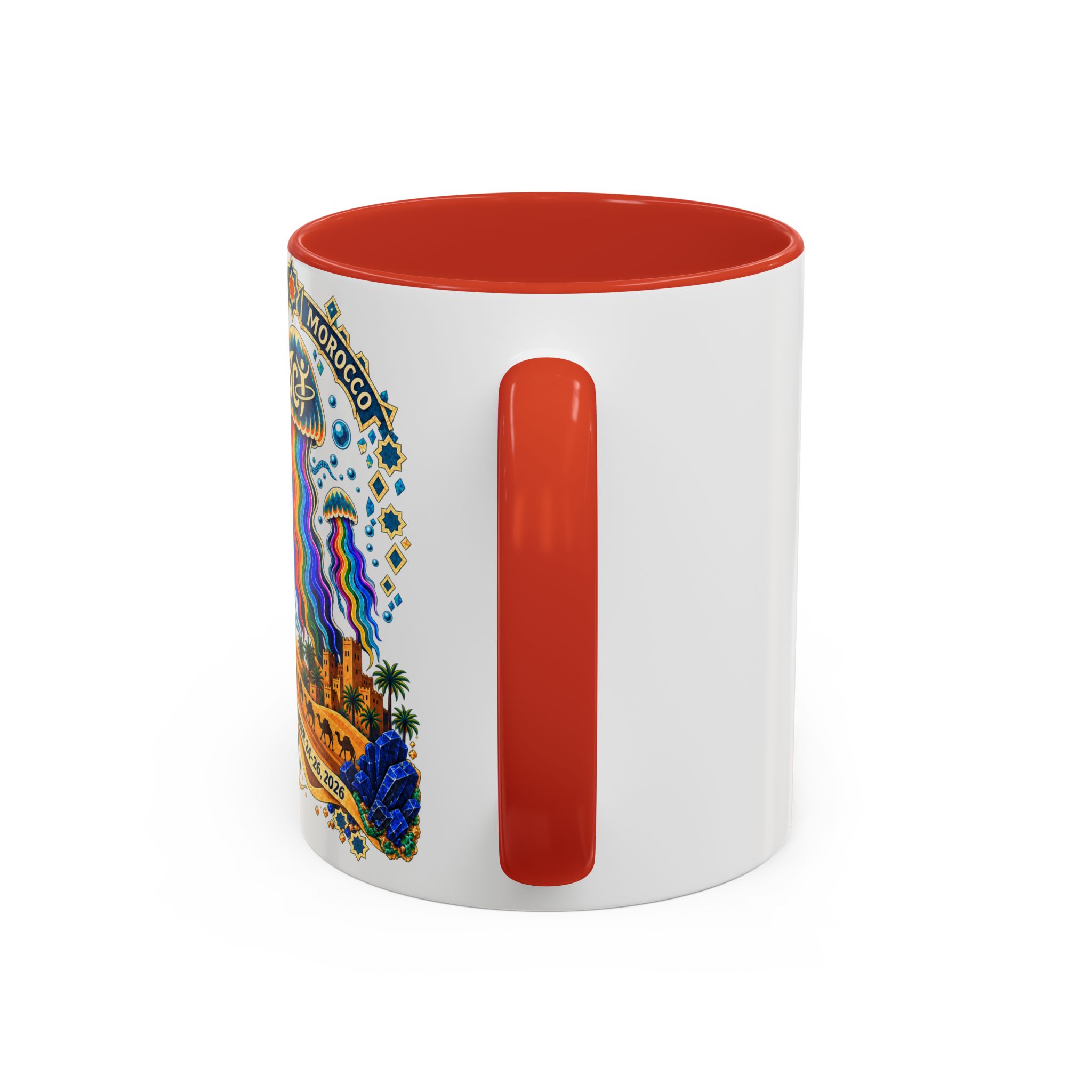 Marrakech Morocco Festival Coffee Mug — 'SC' Rainbow Desert Design (11/15oz) - Image 16