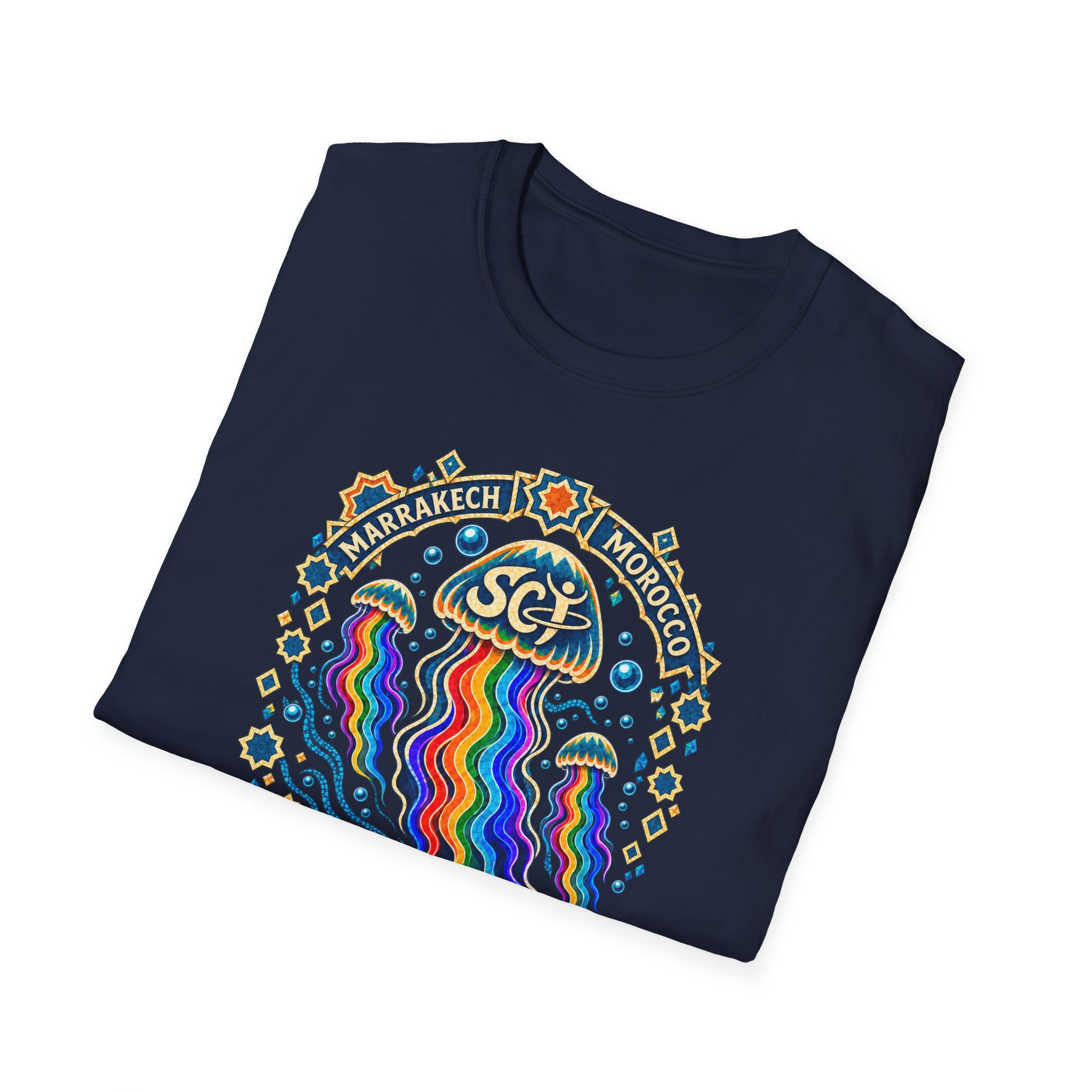 Marrakech Morocco Desert Vibes T-Shirt — Rainbow Dunes Festival Tee - Image 40