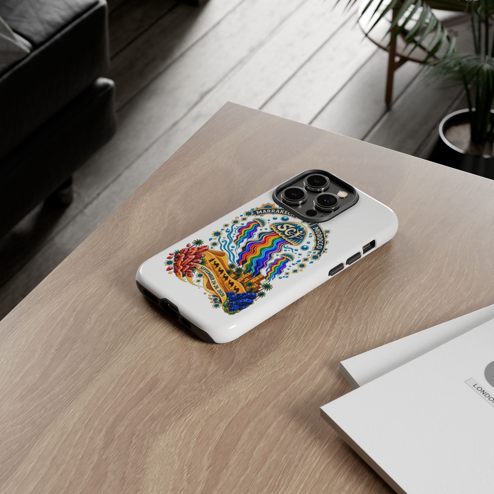 Marrakech Festival Phone Case – 'SGL' Rainbow Jellyfish Design (Sept 24–26, 2022) - Image 8