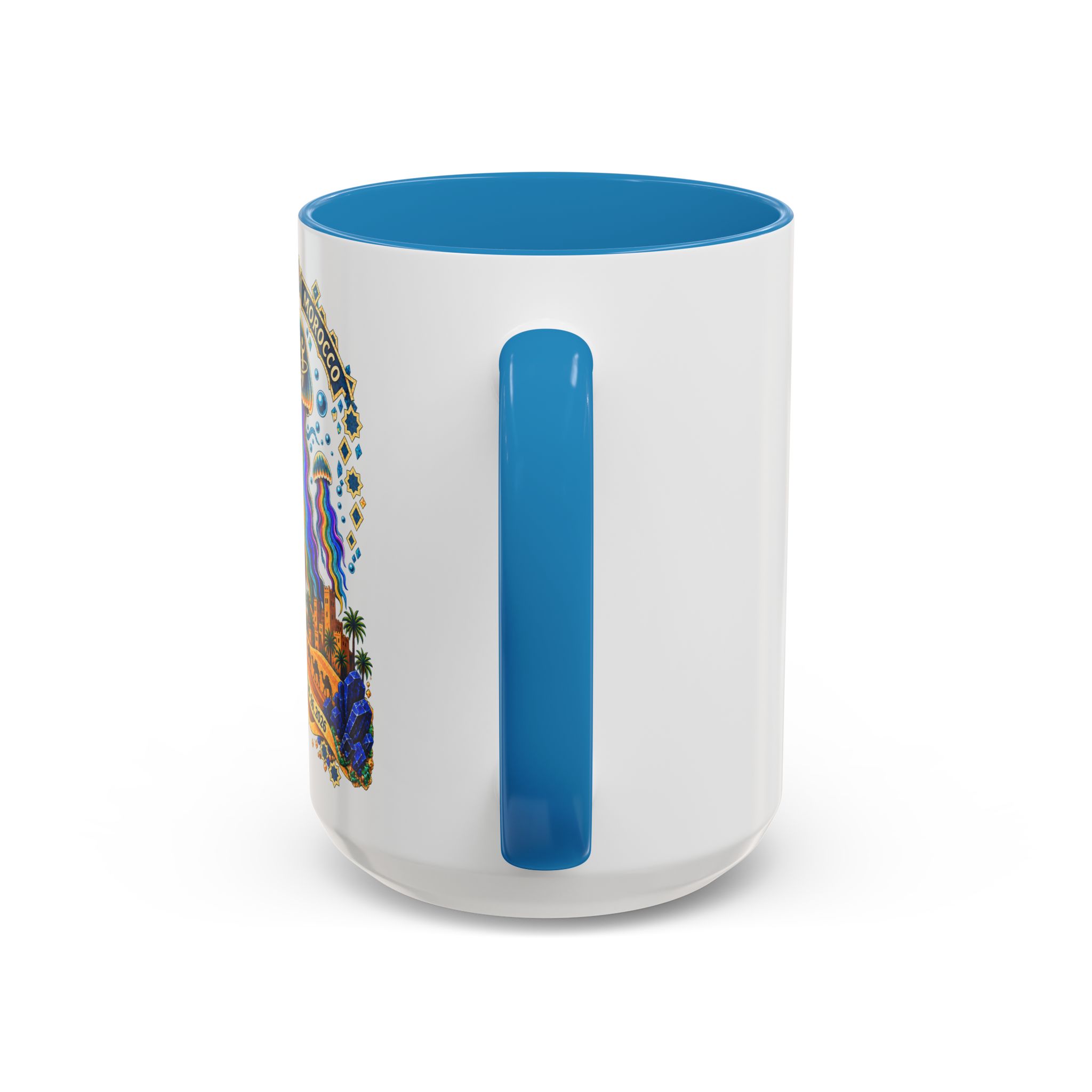Marrakech Morocco Festival Coffee Mug — 'SC' Rainbow Desert Design (11/15oz) - Image 80